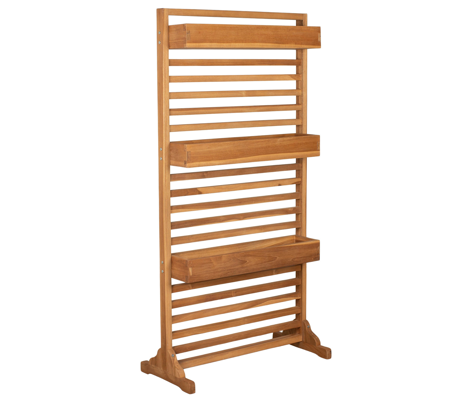 deVries Teak-Sichtschutz - 80x30x160cm - braun - Holz