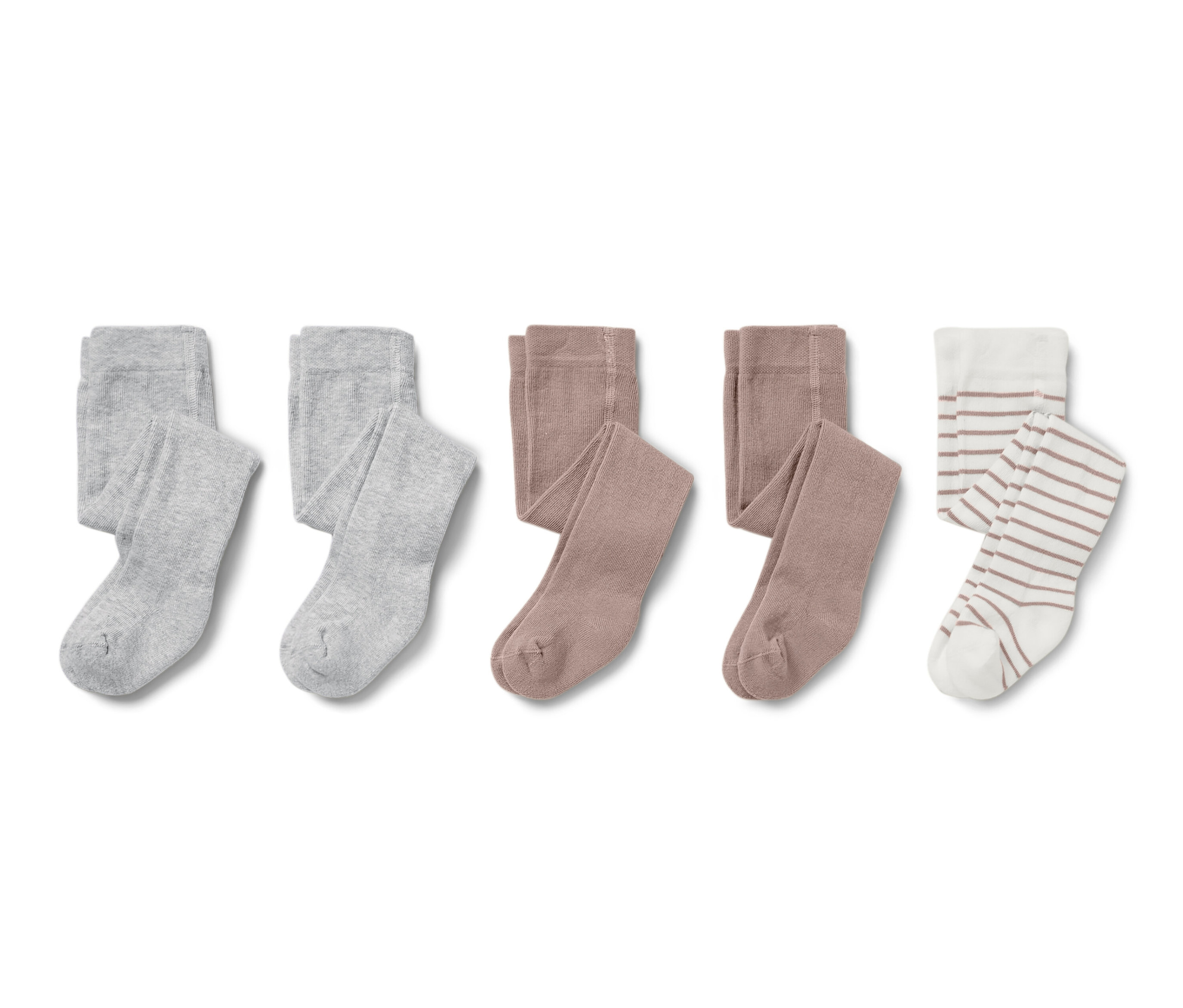 Tchibo - 5 Paar Baby-Strumpfhosen - Baby - Gr. 62/68 - hellbraun/gestreift