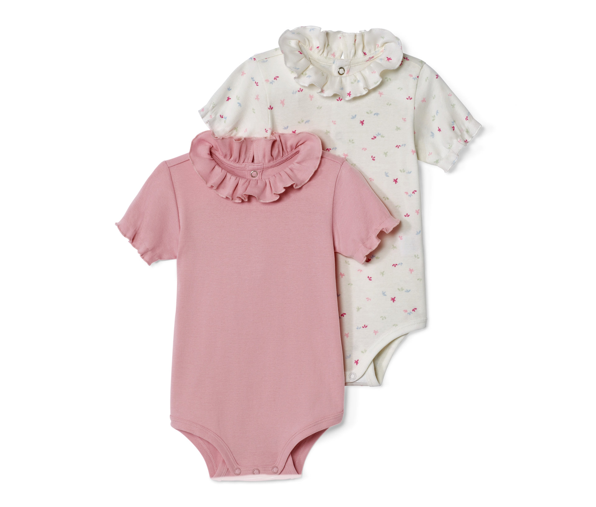 Tchibo - 2 Baby-Bodys - Baby - Gr. 50/56 - weiß/print