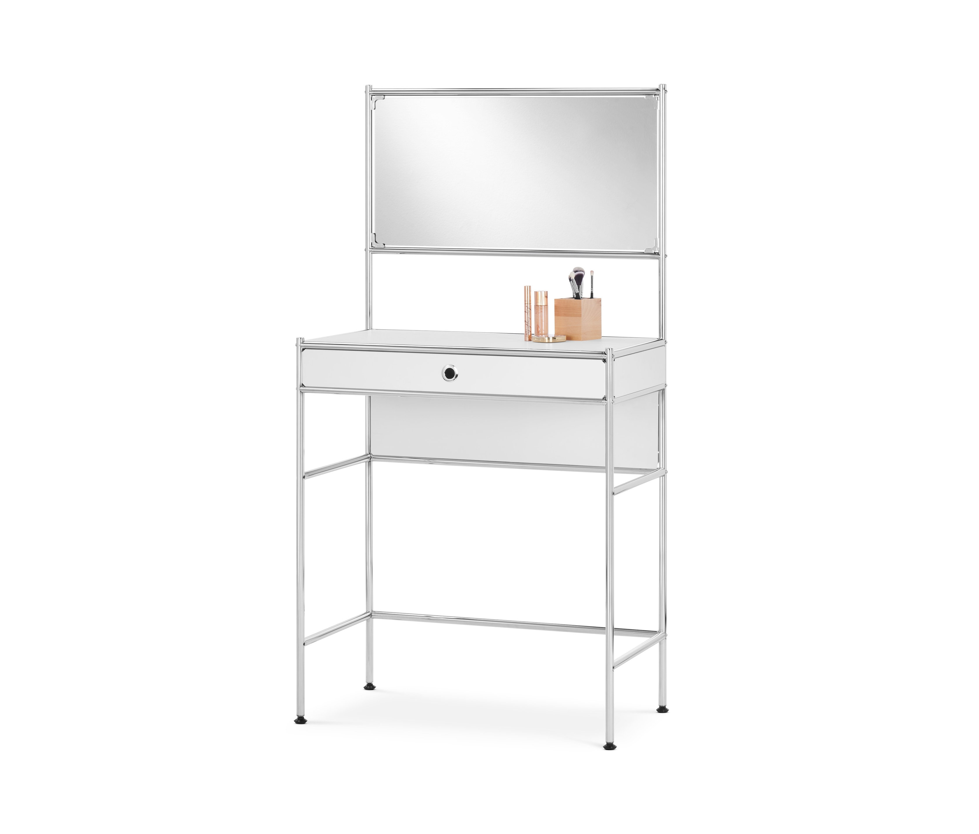 Tchibo - Schminktisch Metall »Cn3« mit großer Spiegelfläche und Schublade - 77x40x146,5cm - chrom - Stahl / Glas / Aluminium