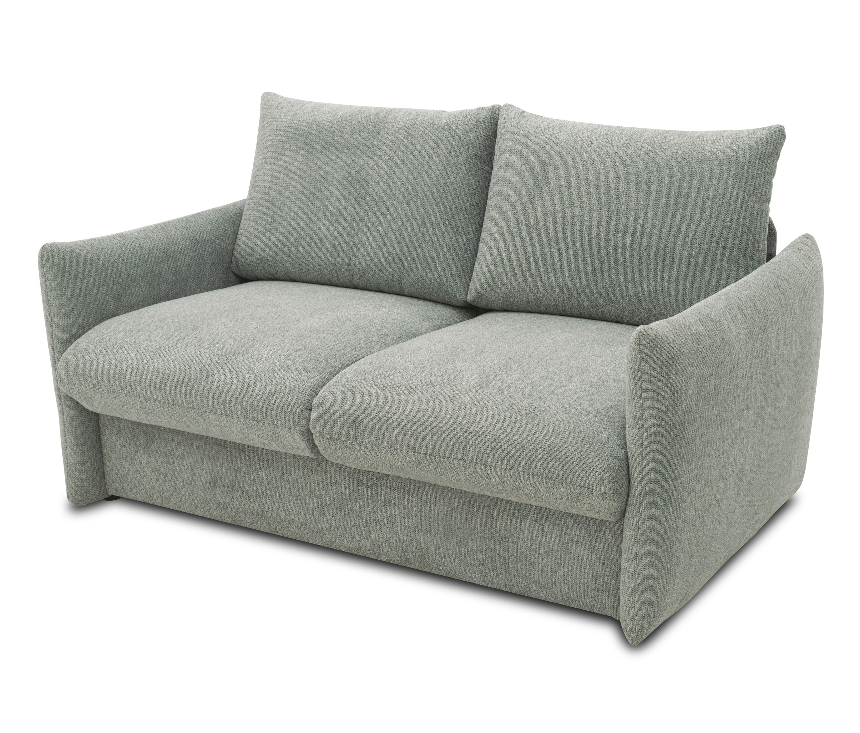 Domo Schlafsofa 2-Sitzer »Helsinki« - 165x195x95cm - grau - Polyester / Polyamid / Holz