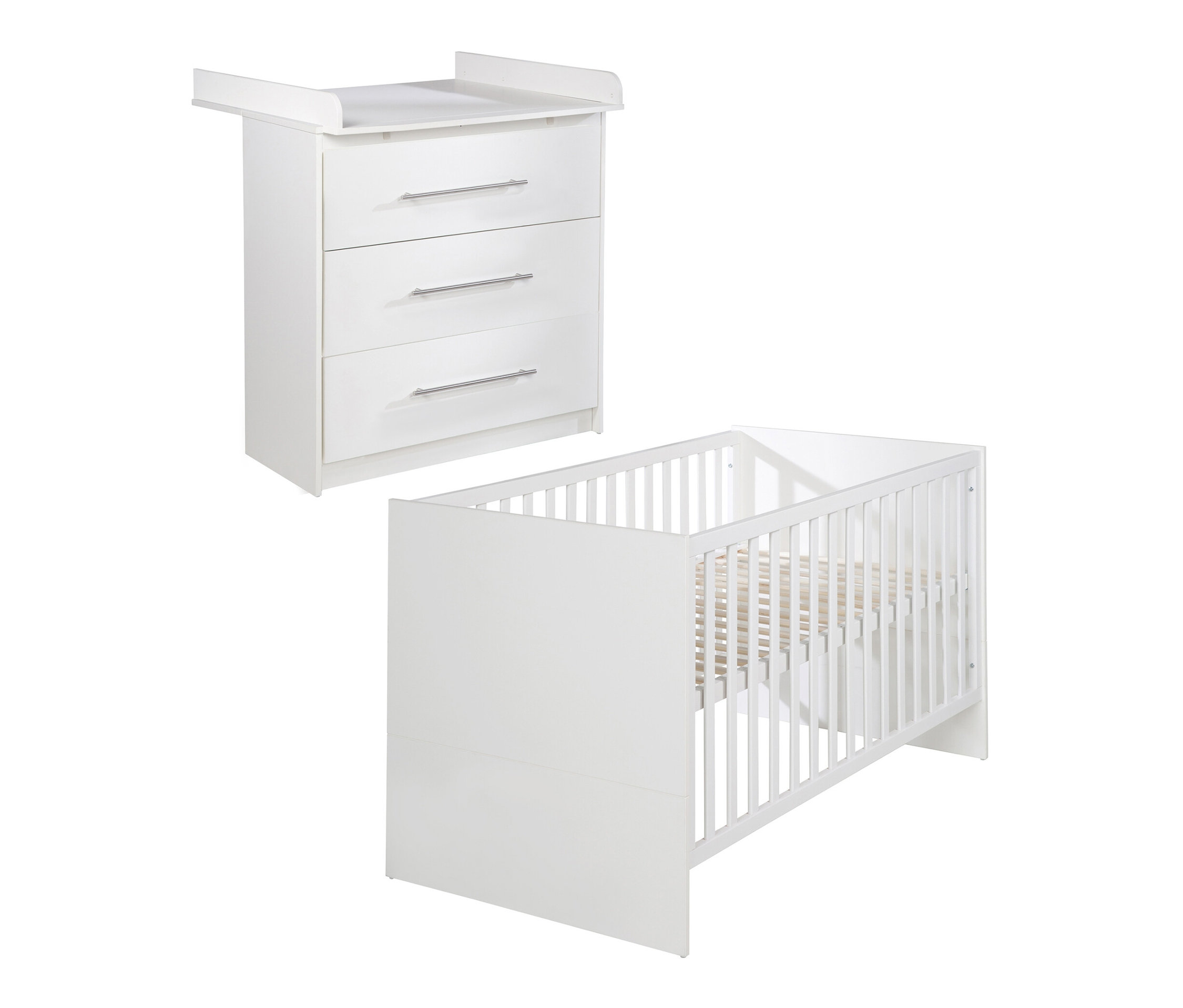 roba Kinderzimmer-Set »Maren« mit schmaler Wickelkommode - 88,5x75x98,5cm - weiß - Holz / Metall