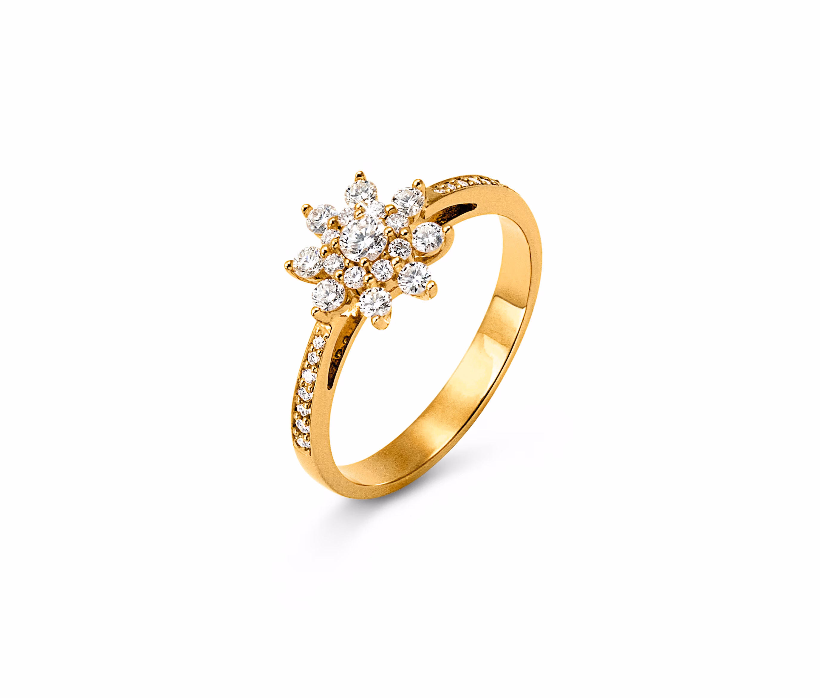 Tchibo - 585 Gold-Ring mit 31 Brillanten - Gr. 17 - gold