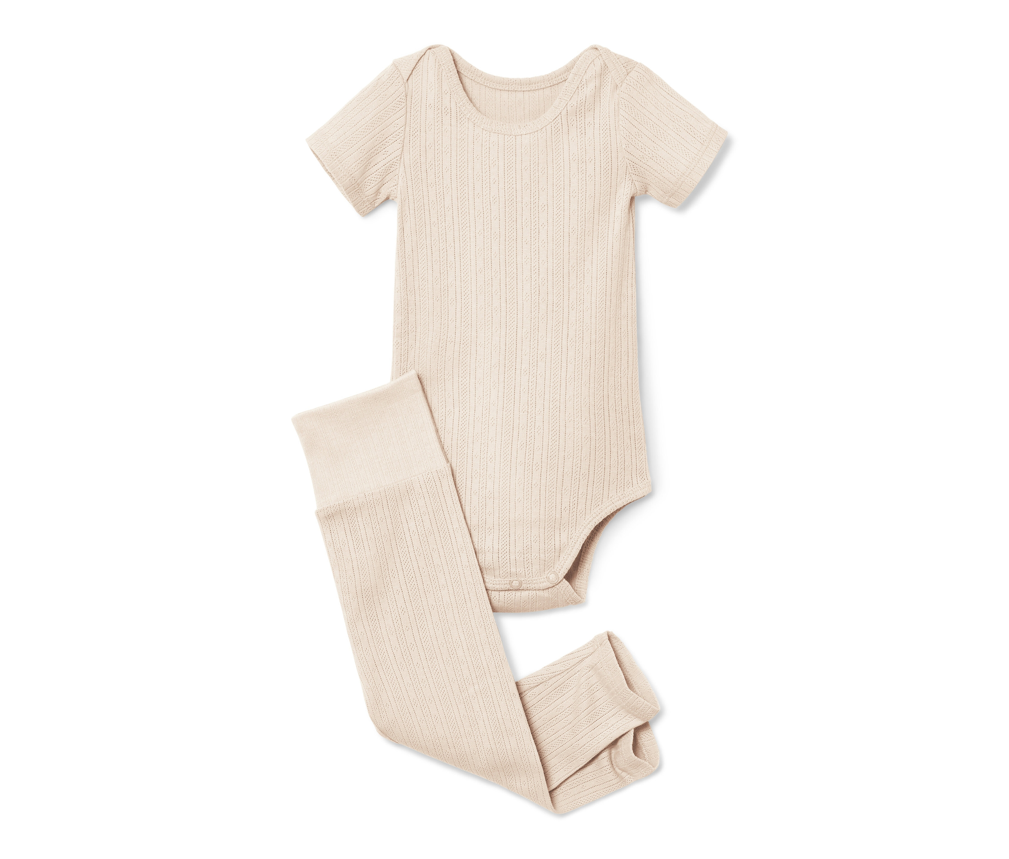 Tchibo - Baby-Body und -Leggings - Baby - Gr. 62/68 - creme