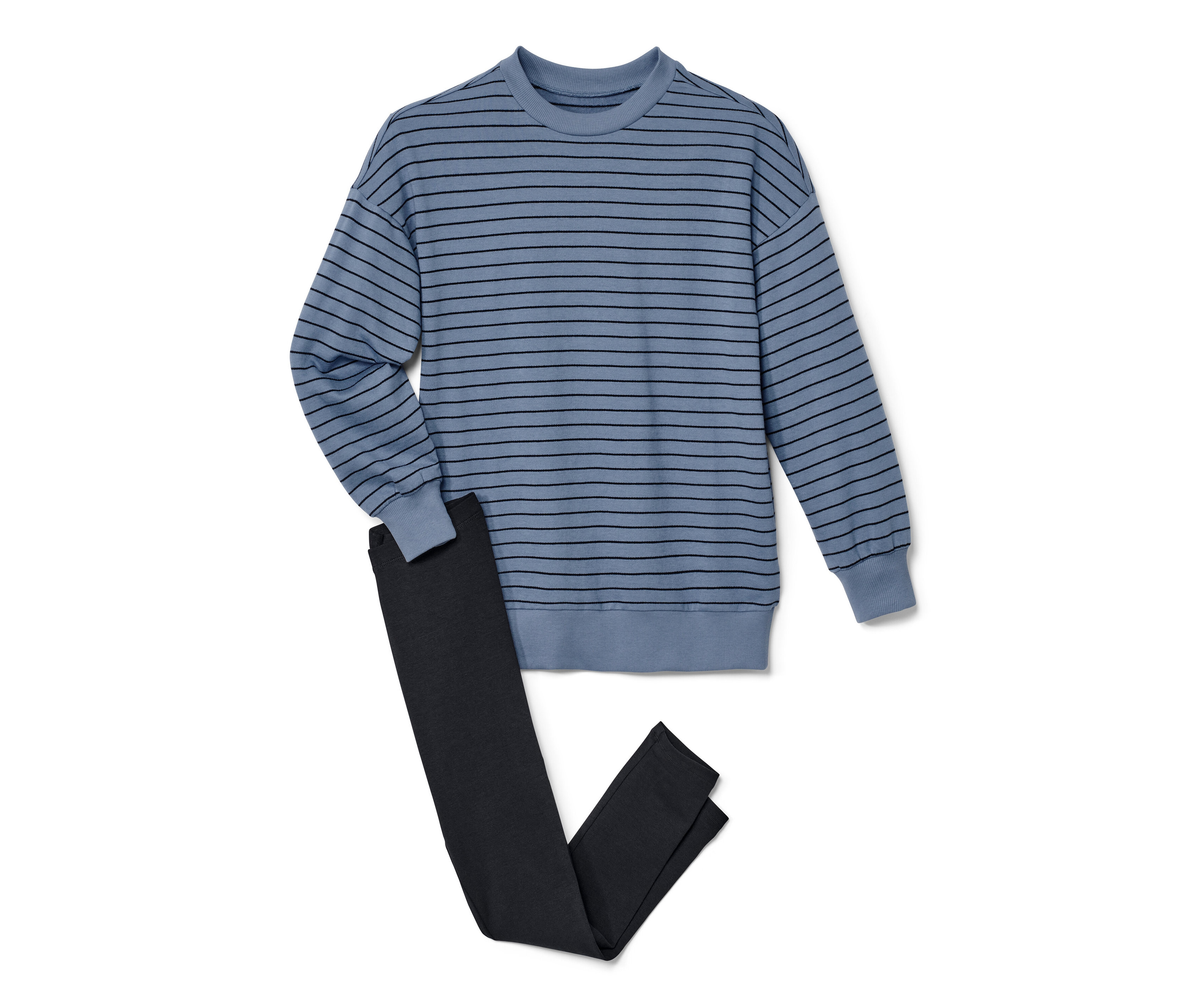 Tchibo - Kinder-Lounge-Pyjama - Mädchen - Gr. 134/140 - blau