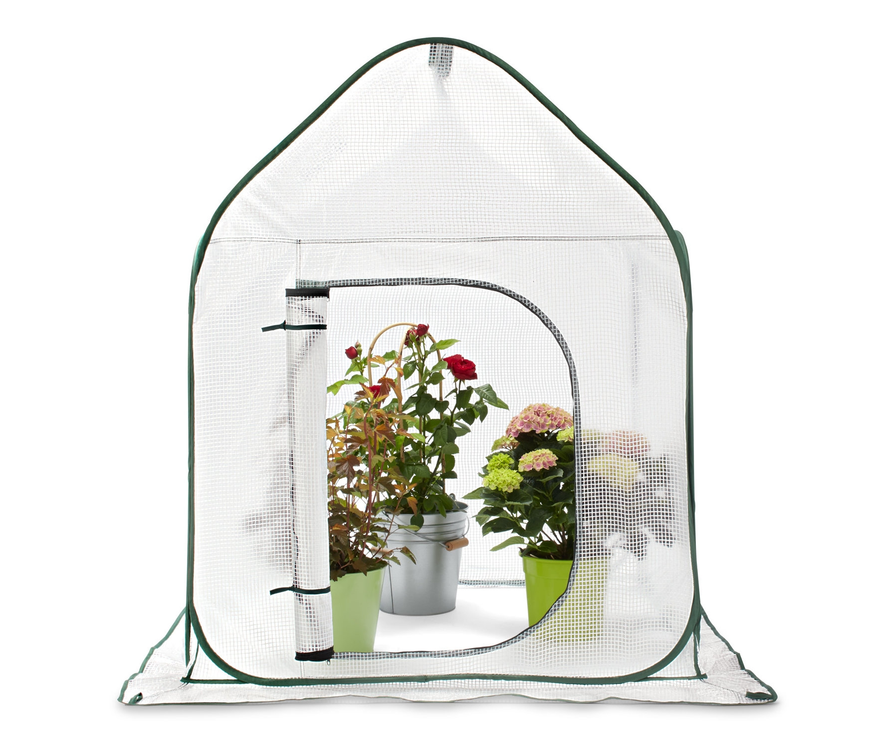 Tchibo - Großes Pop-up-Pflanzenschutz-Zelt - 100x100x100cm - dunkelgrün -