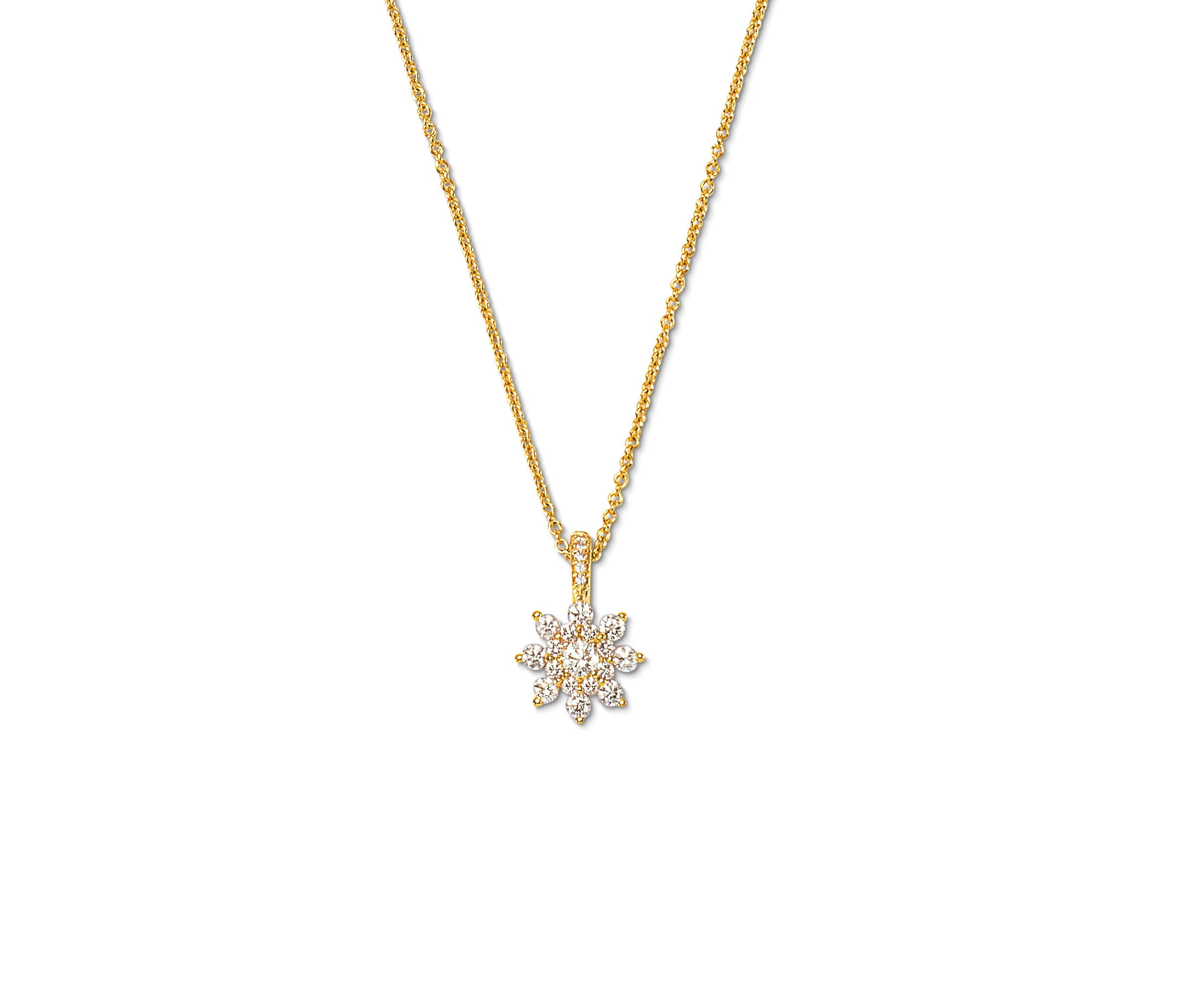 Tchibo - 585 Gold-Kette mit 22 Brillanten - gold