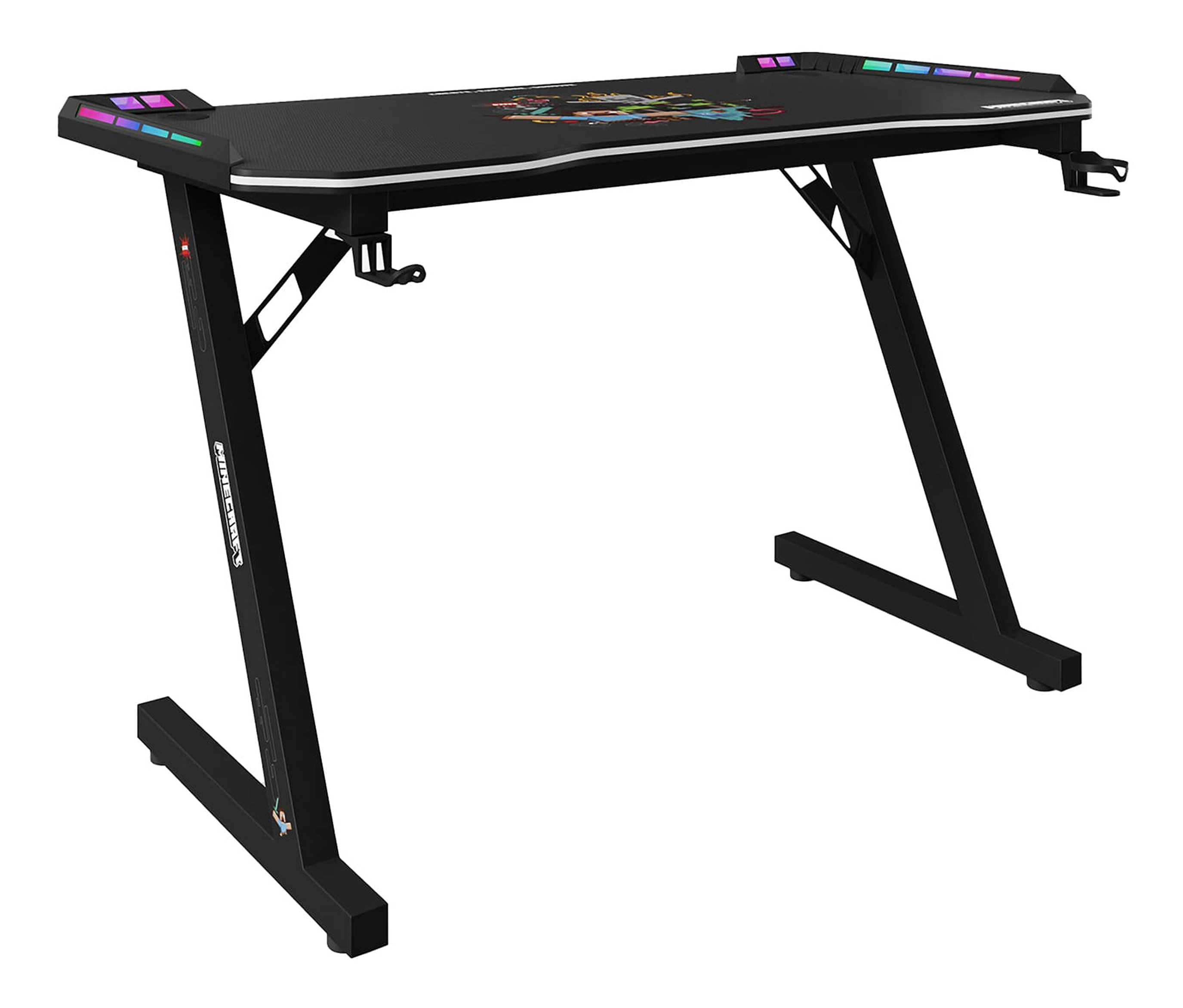 roba Minecraft Gaming-Tisch - 120x60x74cm - schwarz - Metall / Holz / Kunststoff