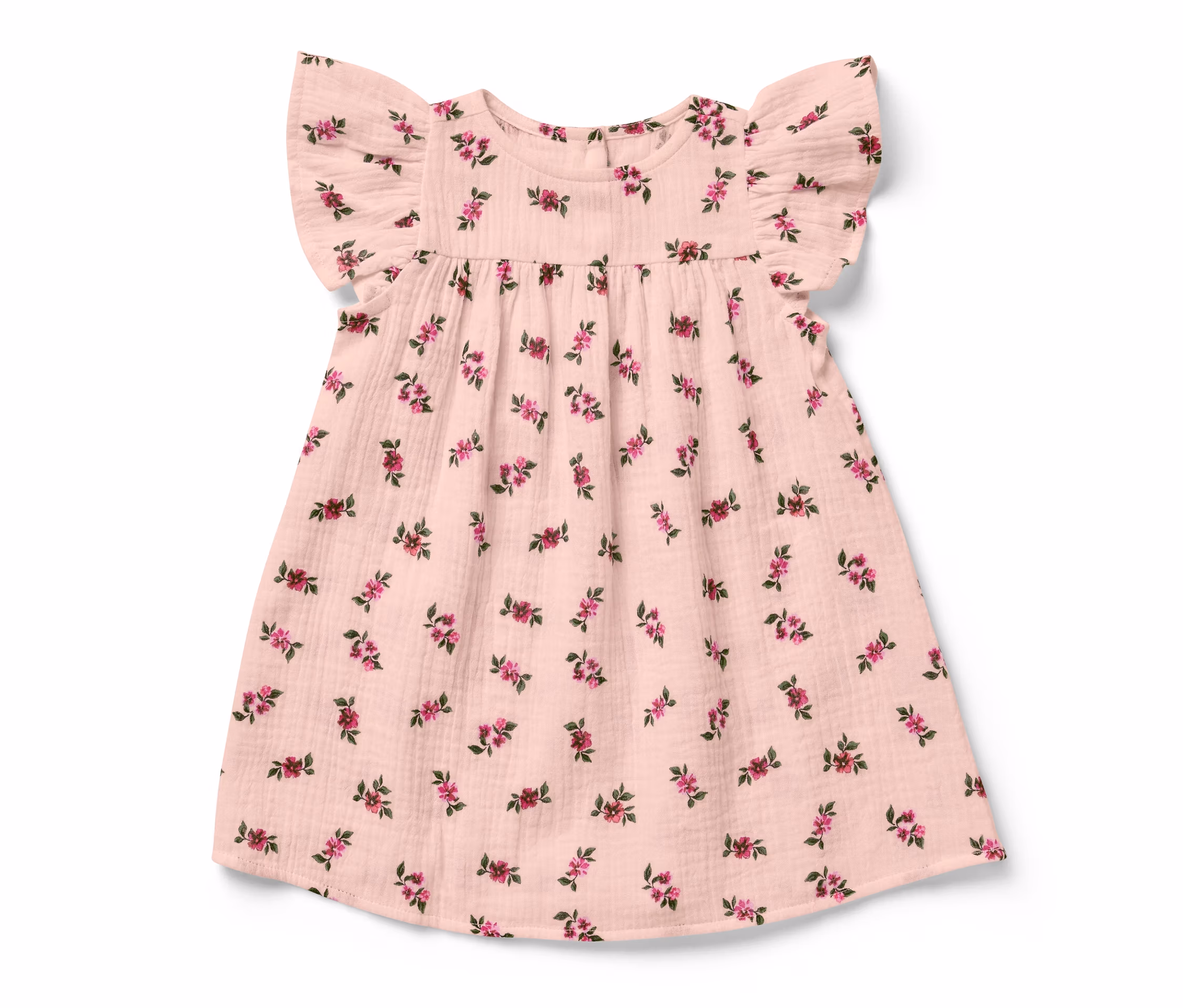 Tchibo - Baby-Musselinkleid - Baby - Gr. 86/92 - rosa/geblümt
