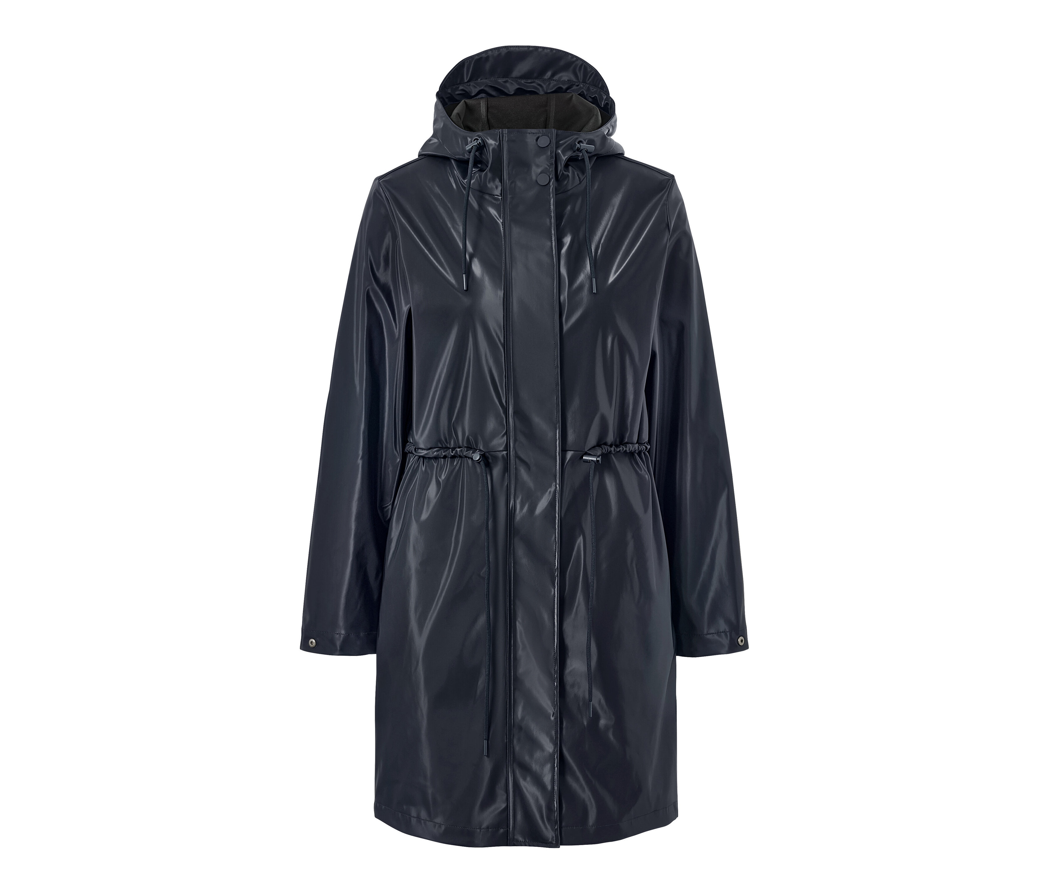 Tchibo - Regenmantel mit Glanz-Effekt - Damen - Gr. 38 - dunkelblau