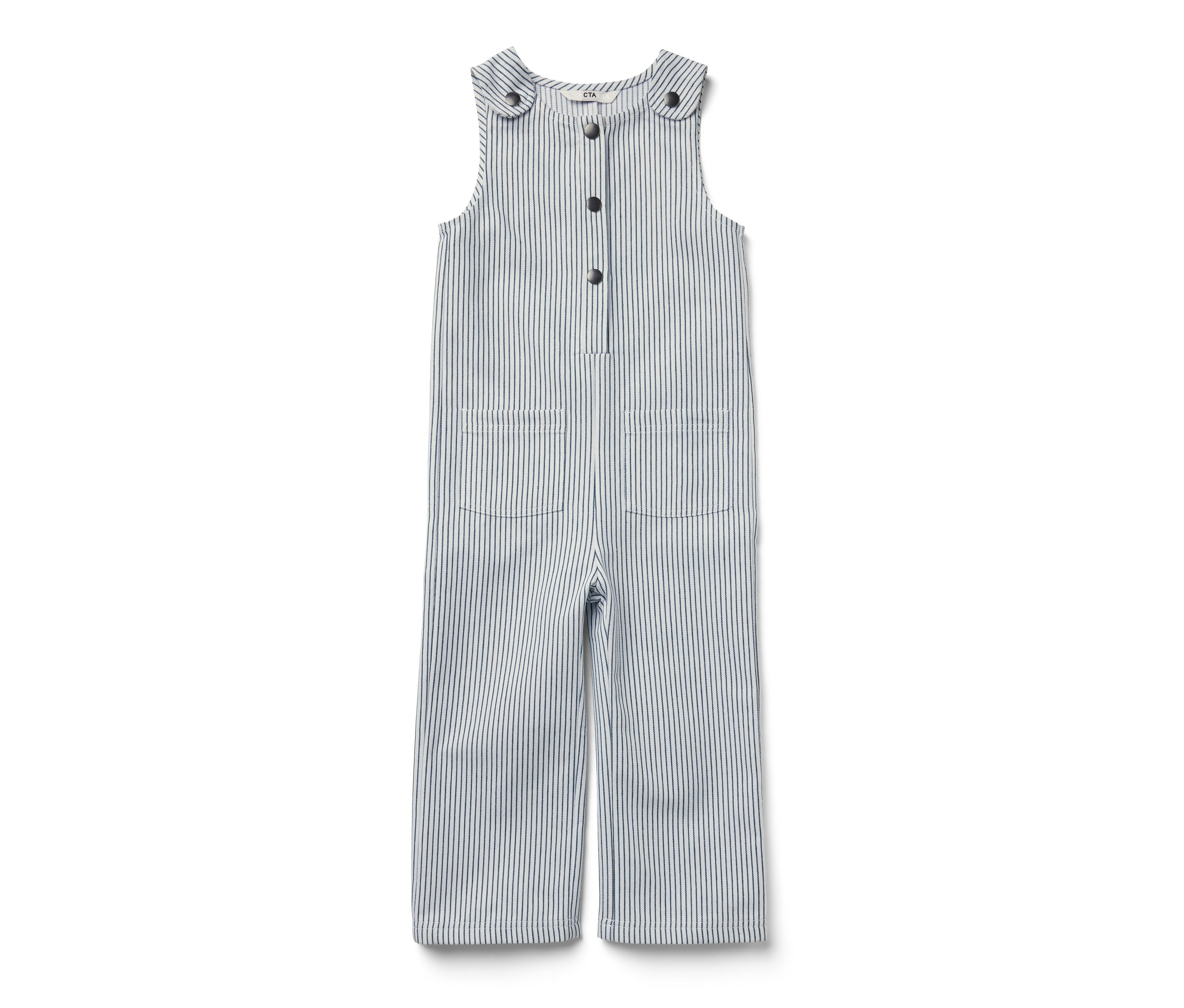 Tchibo - Kinder-Web-Latzhose - Herren - Gr. 98/104 - weiß/gestreift