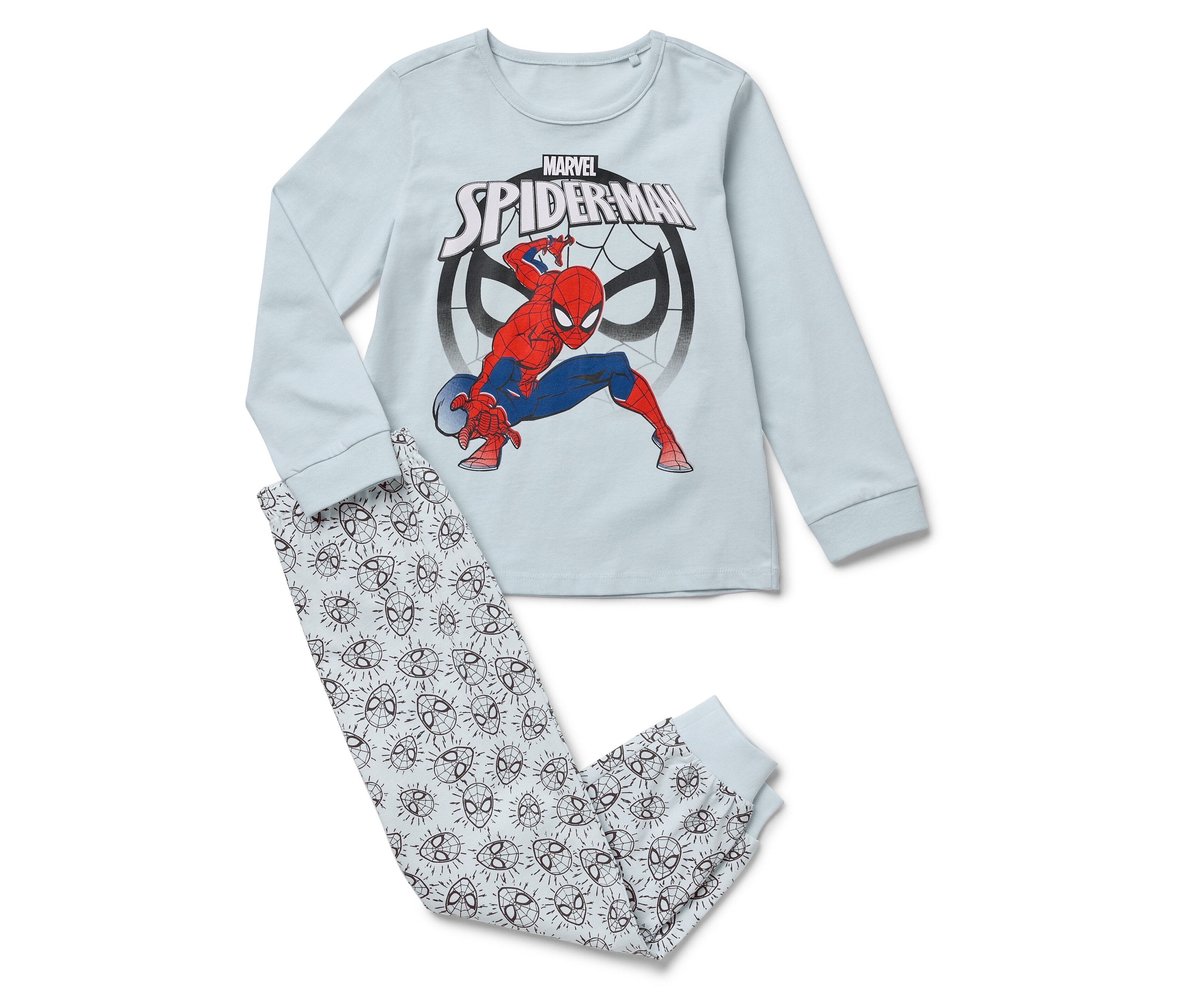 Tchibo - Kinder-Pyjama-Set »Spider-Man« - Jungen - Gr. 134/140 - hellblau/print