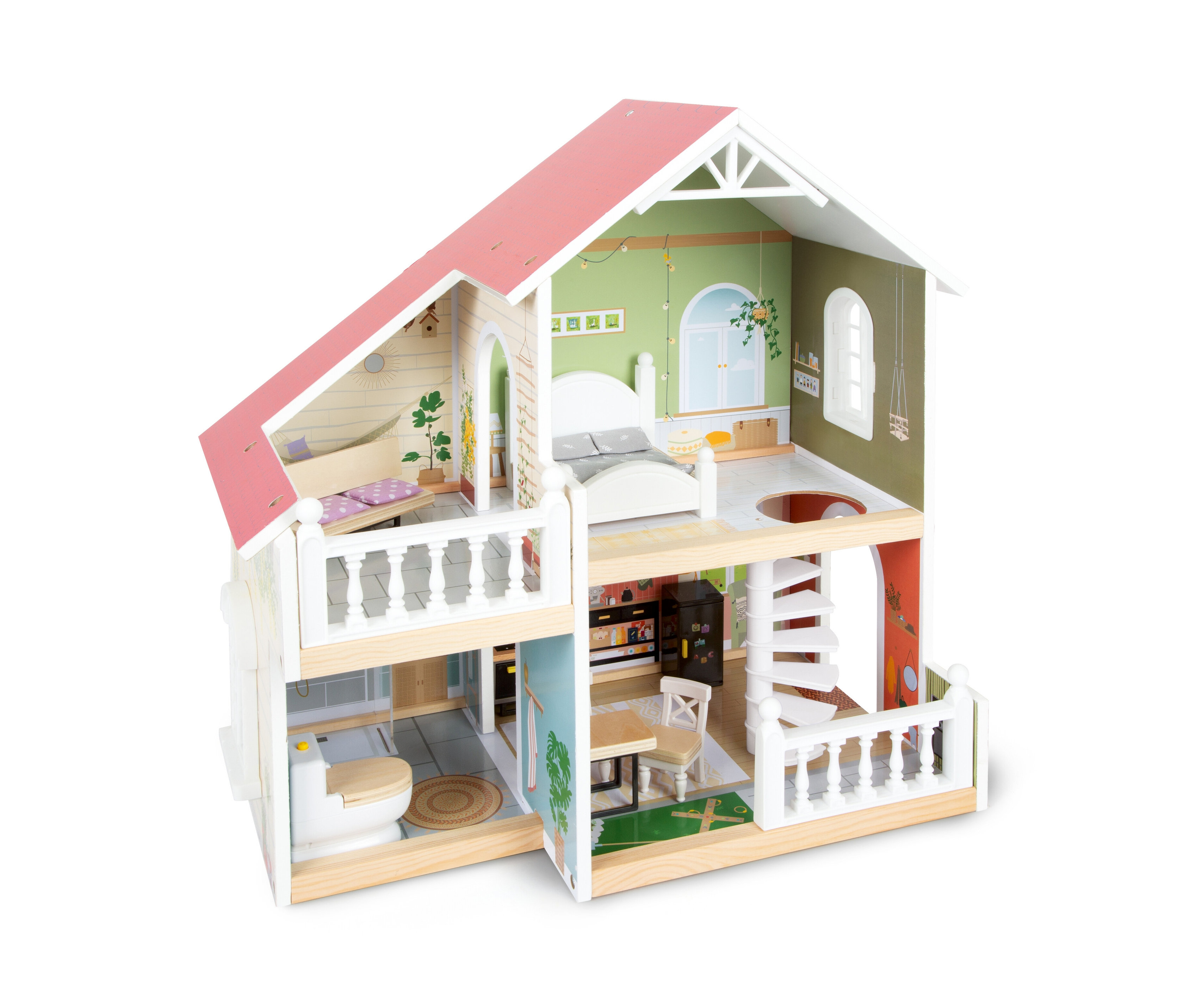 small foot Puppenhaus mit Dachterasse - natur