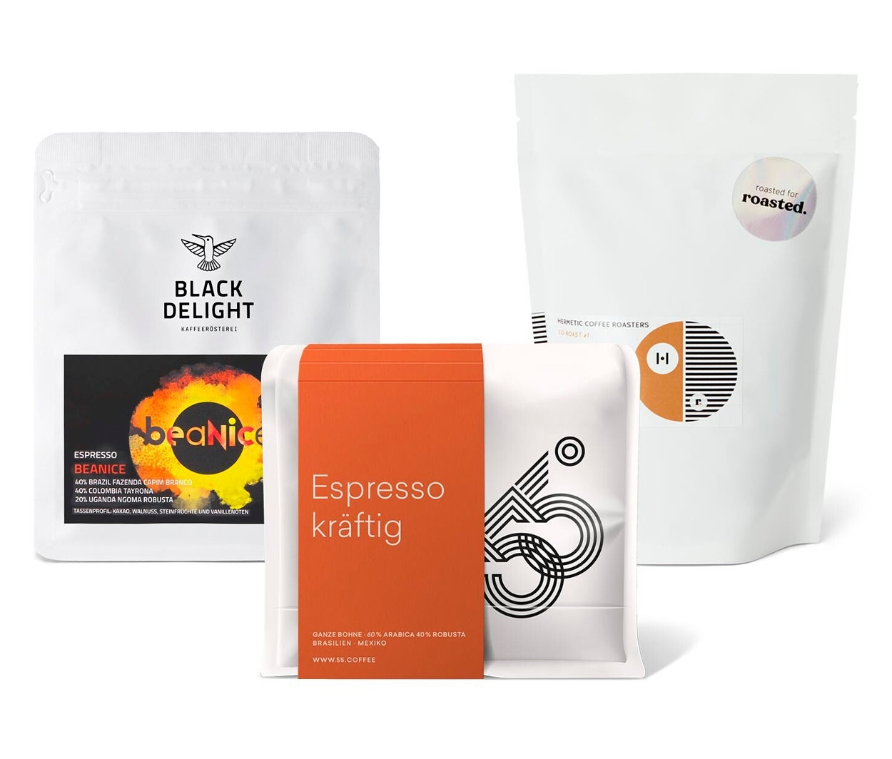 Tchibo - Espresso Probierpaket 'Hamburger Gemisch' - 3x 250 g Ganze Bohne
