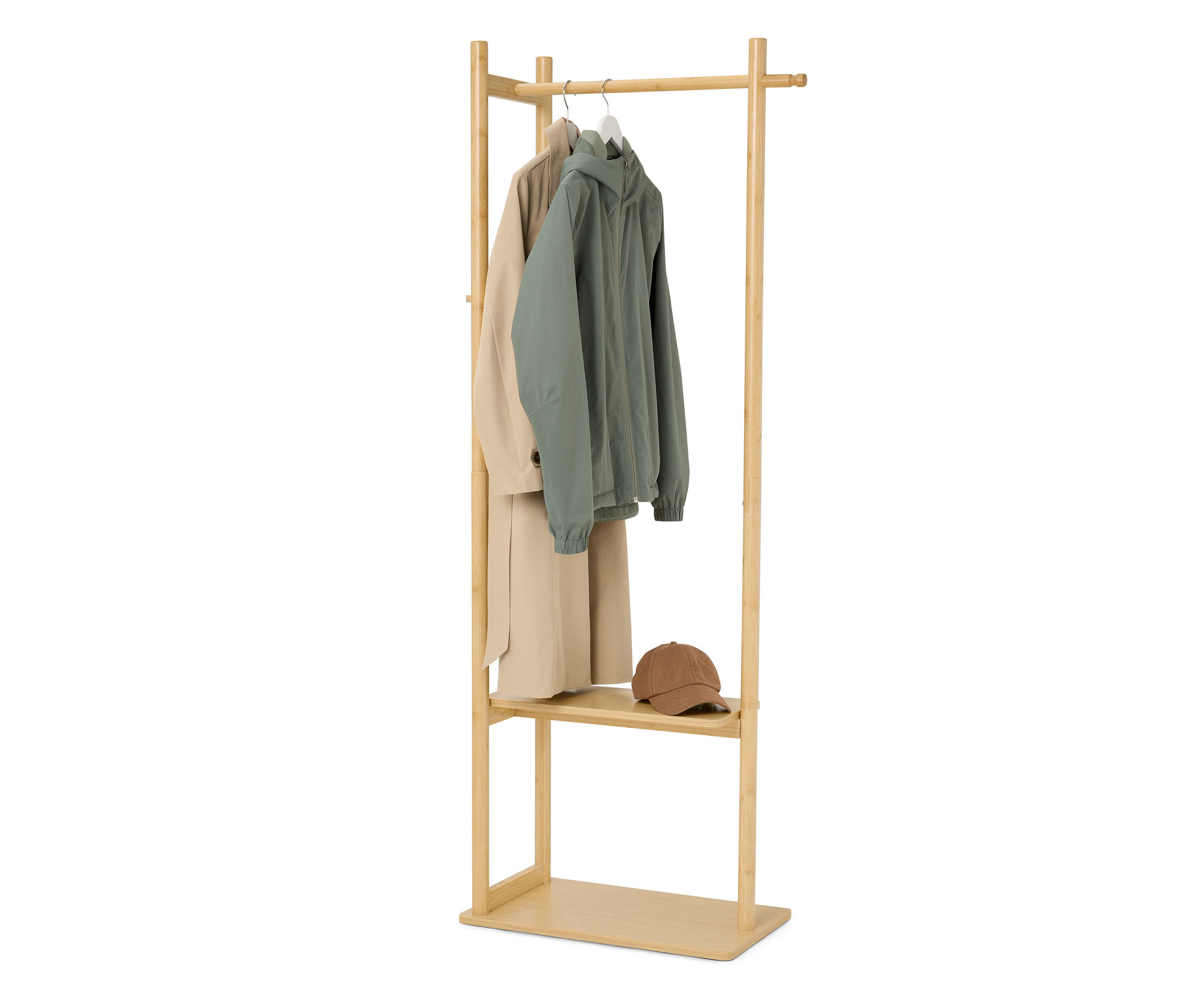 Tchibo - Kleiderständer mit Ablage - 64x35x175cm - naturfarben -
