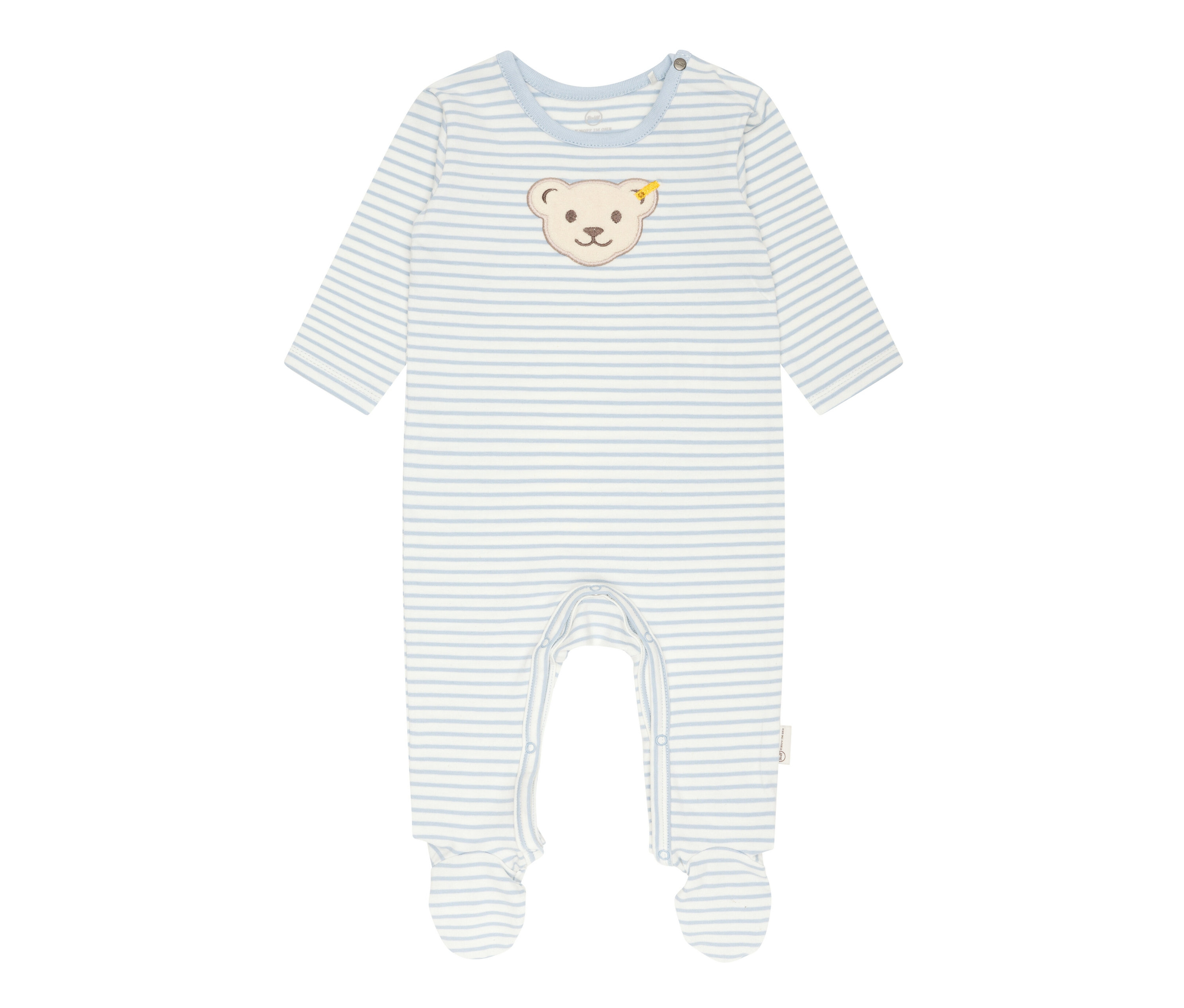 Steiff Baby-Strampler - Herren - Gr. 80 - blau/gestreift