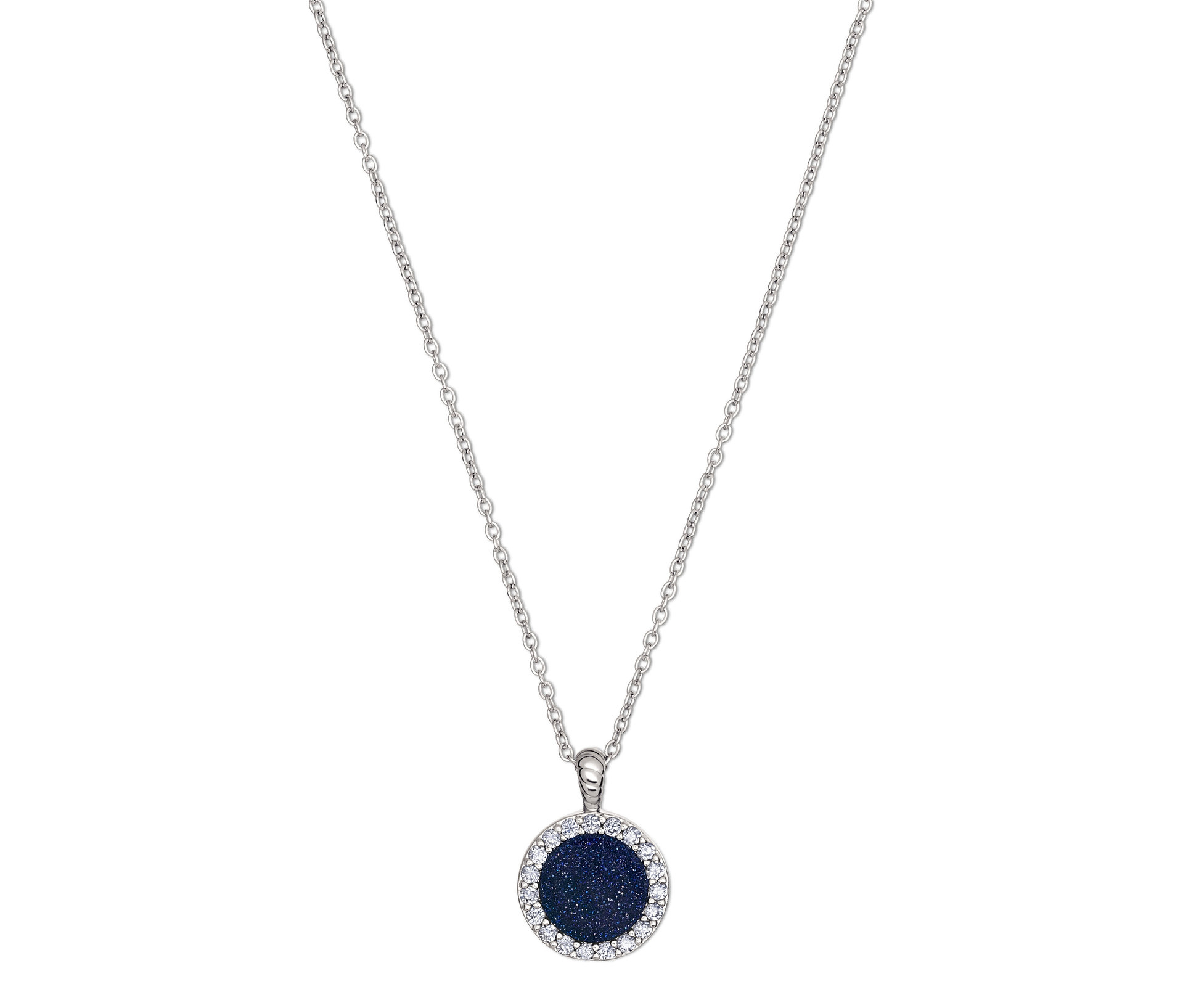 Tchibo - 925 Silber Kette »Stardust« - schwarz