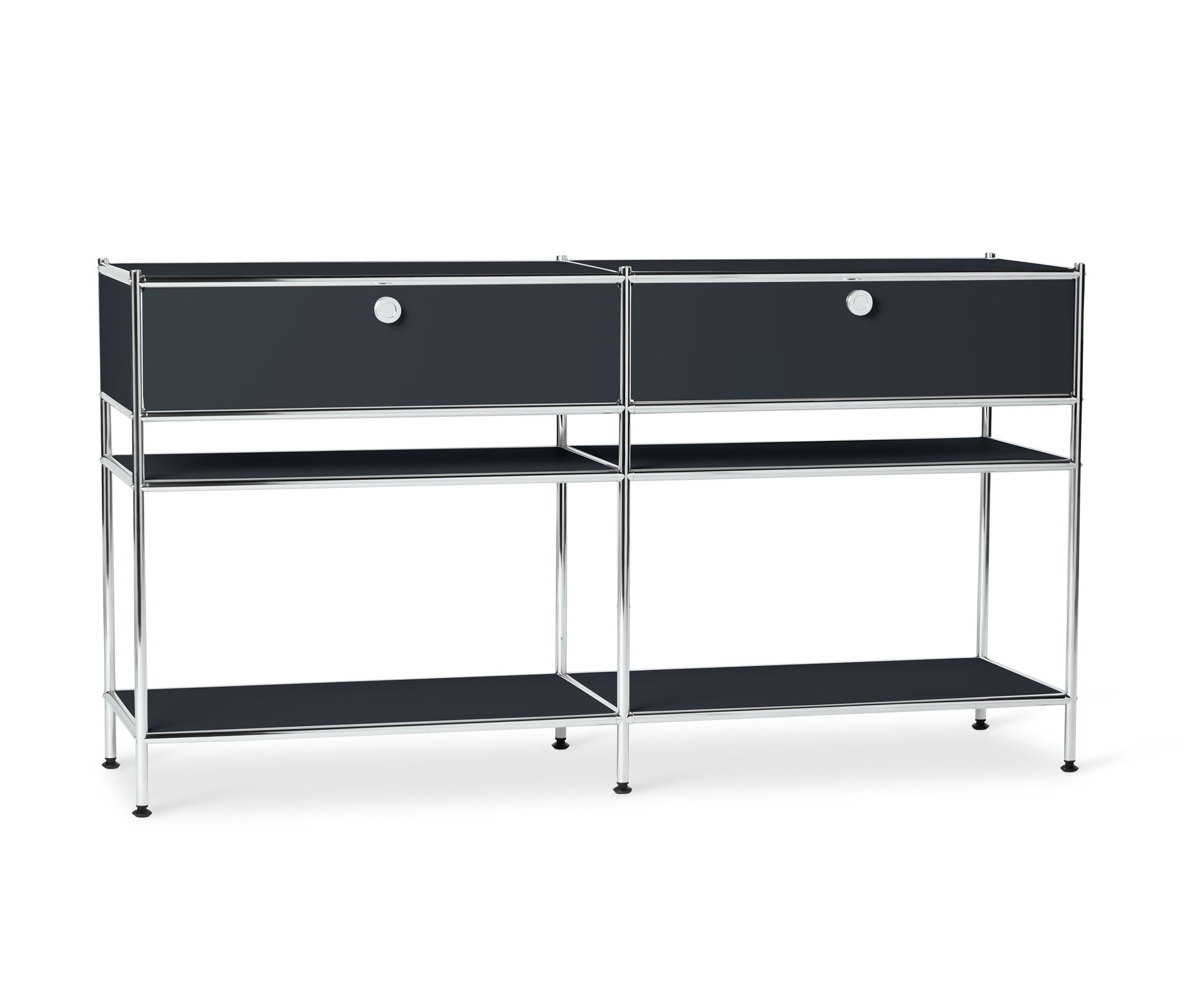 Tchibo - Konsole Metall »Cn3« mit 2 Schubladen - 152x40x82cm - schwarz -