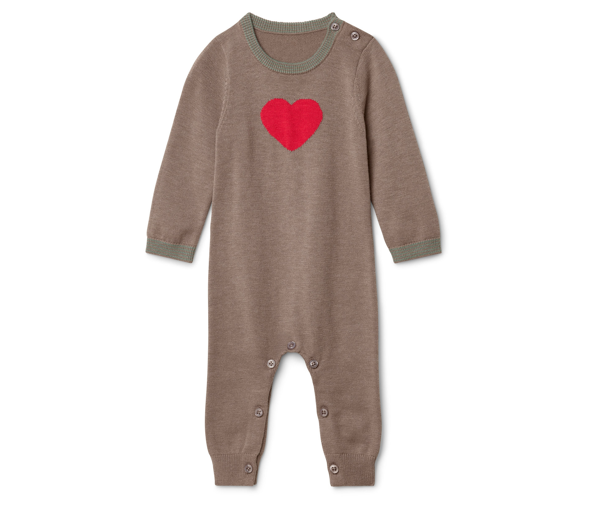 Tchibo - Baby-Einteiler mit Wolle - Baby - Gr. 74/80 - taupe