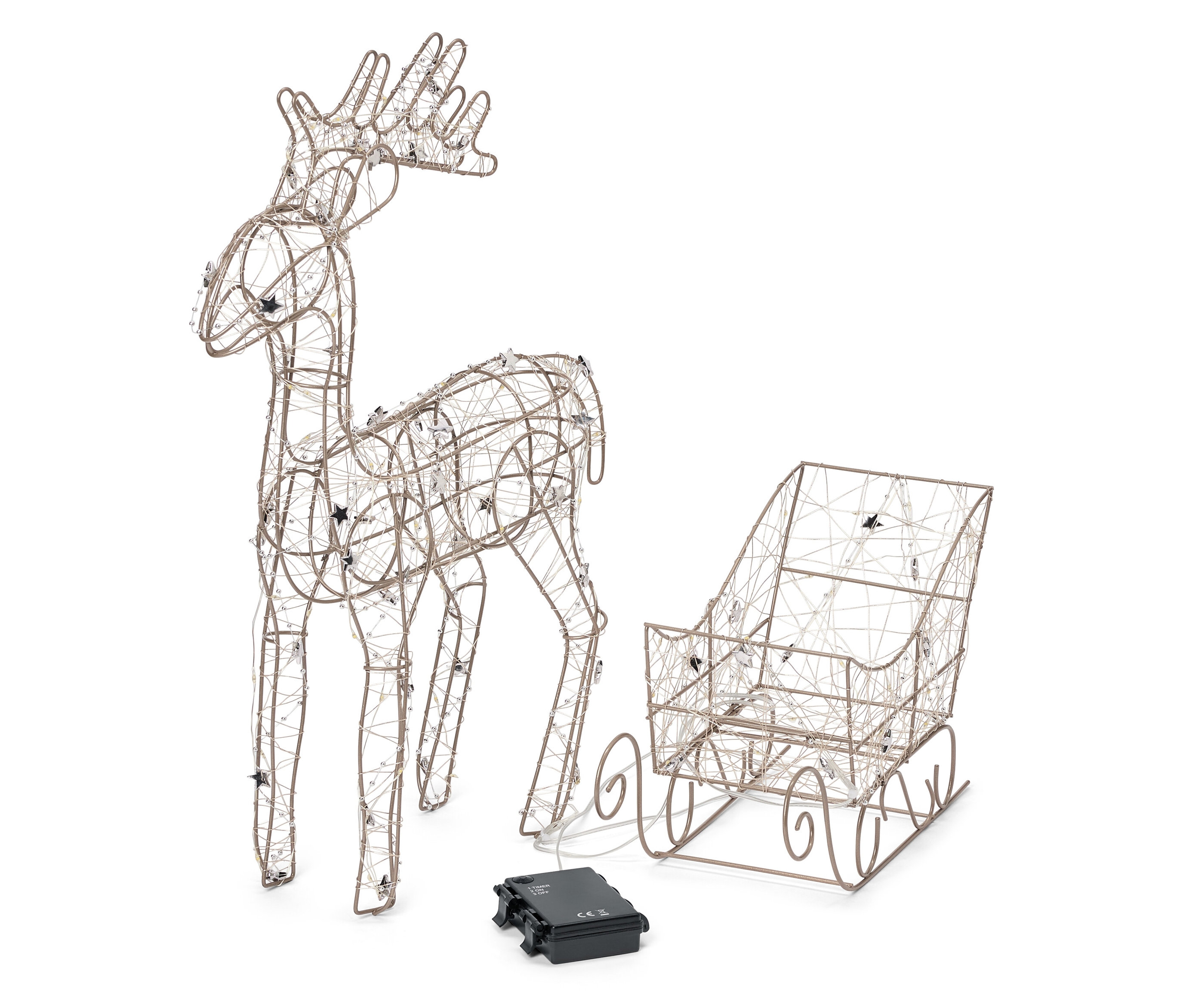 Tchibo - LED-Rentier mit Schlitten - schwarz