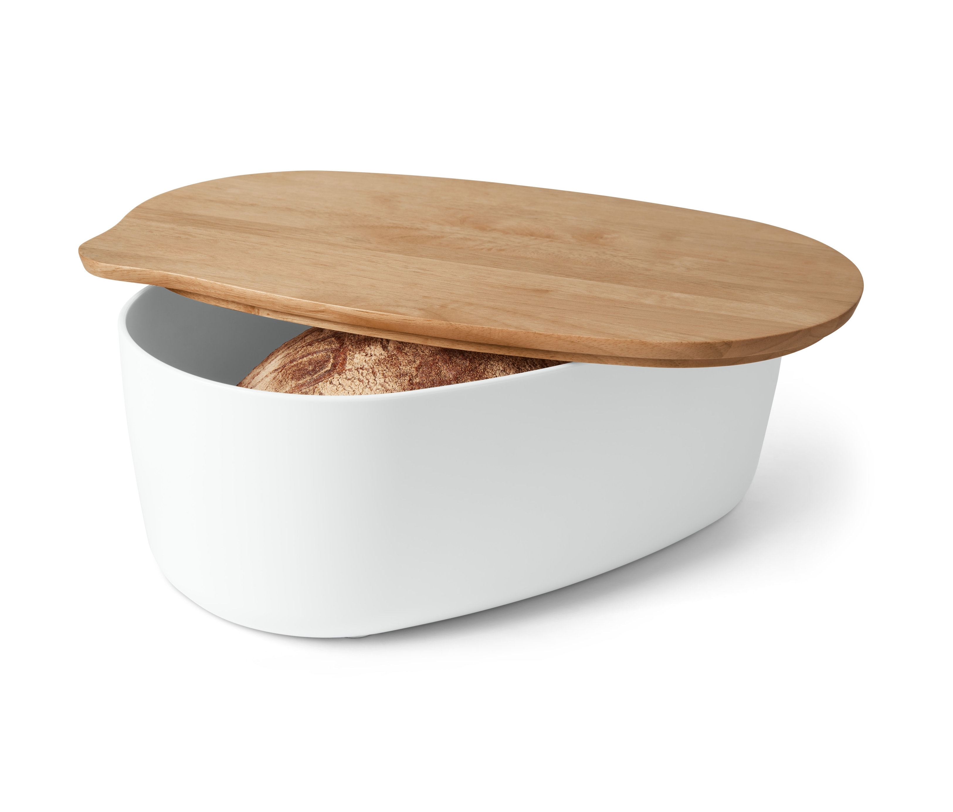 Tchibo - Brotkasten mit Schneidebrett - weiß