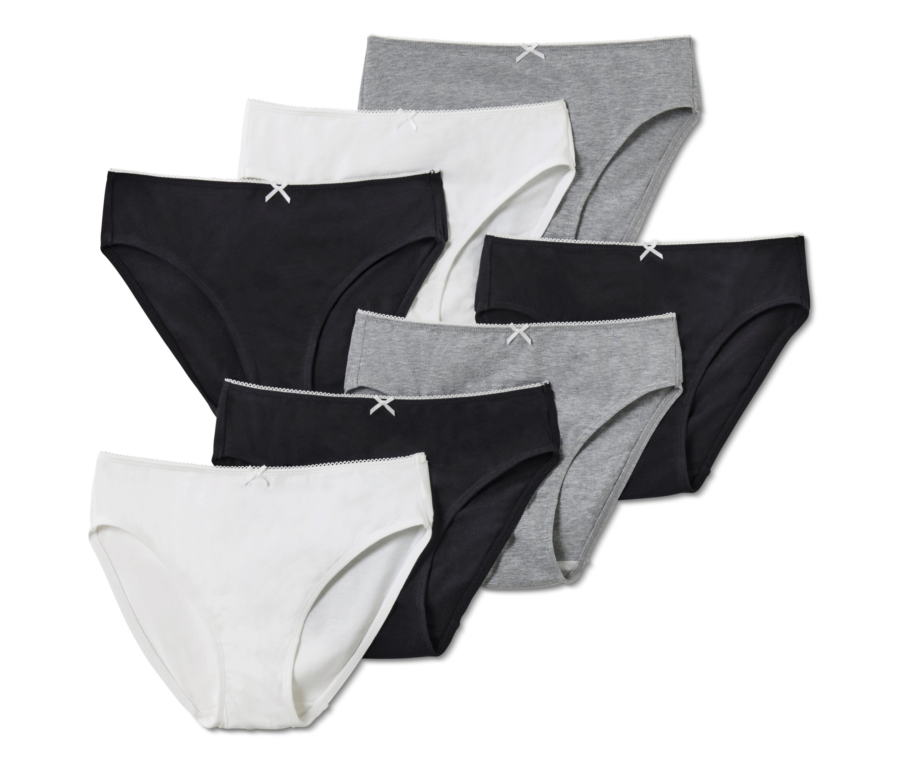 Tchibo - 7 Kinder-Slips - Mädchen - Gr. 134/140 - schwarz