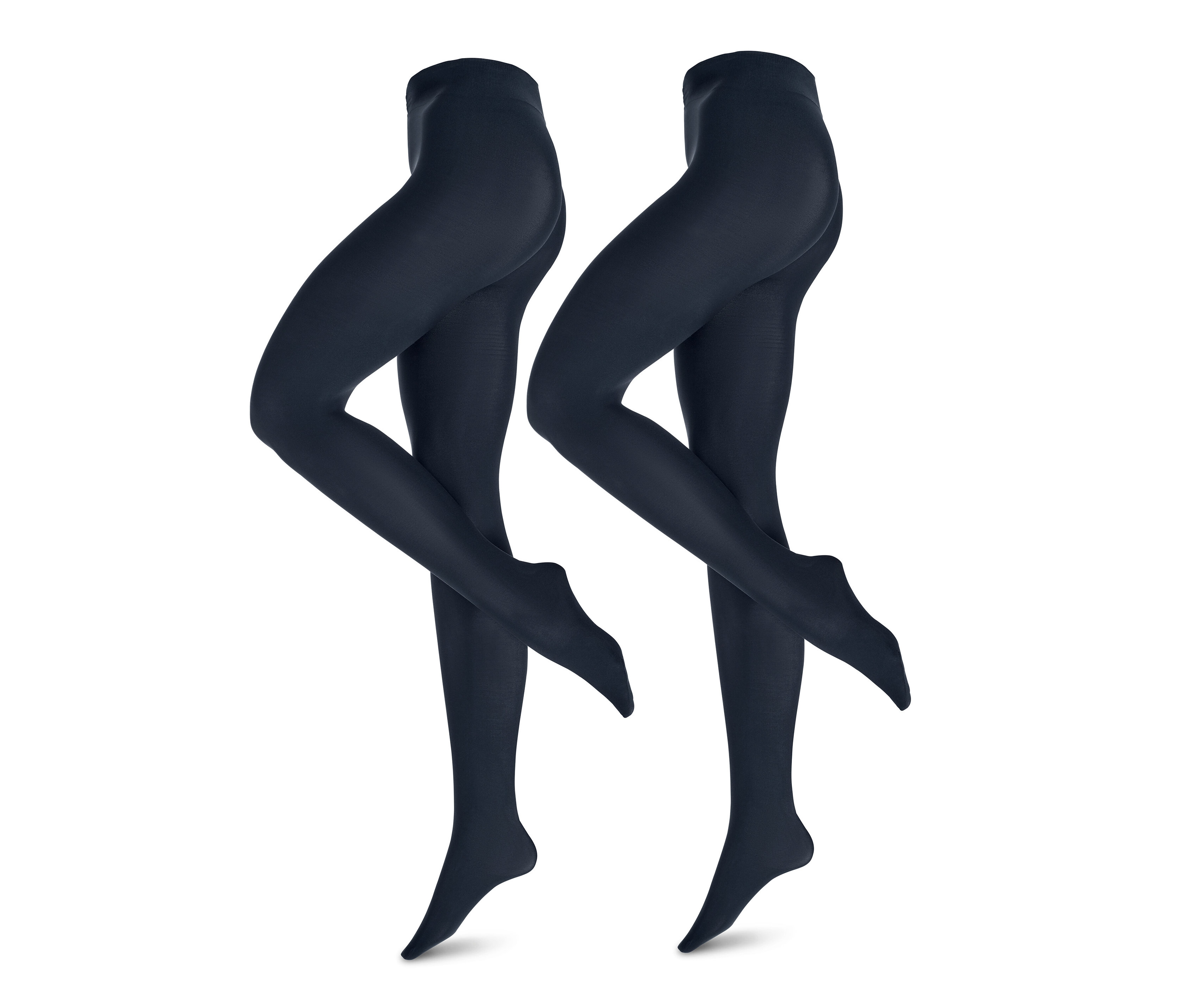 Tchibo - 2 Paar blickdichte Strumpfhosen - Damen - Gr. S - dunkelblau