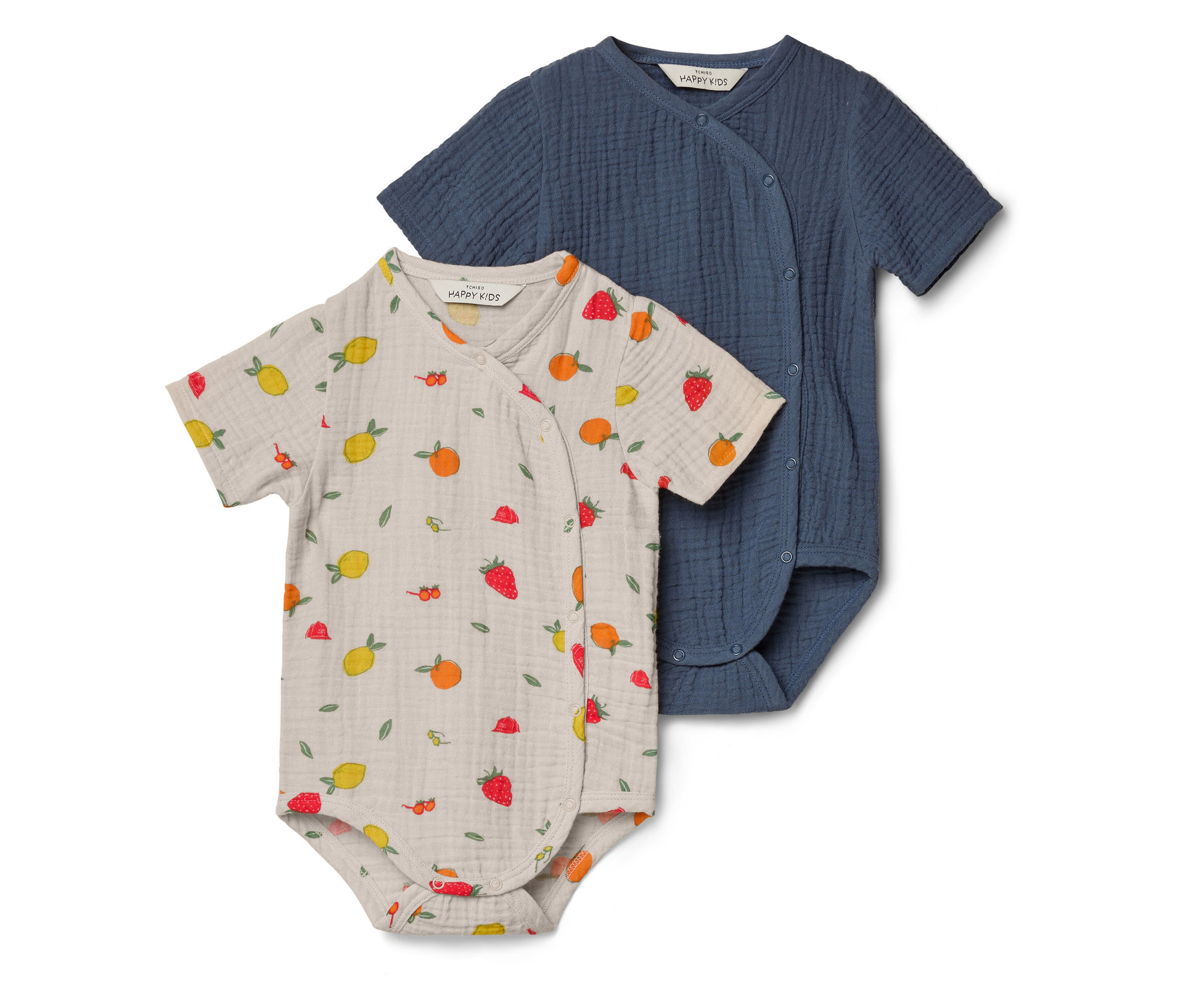 Tchibo - 2 Baby-Musselin-Bodys - Baby - Gr. 74/80 - creme