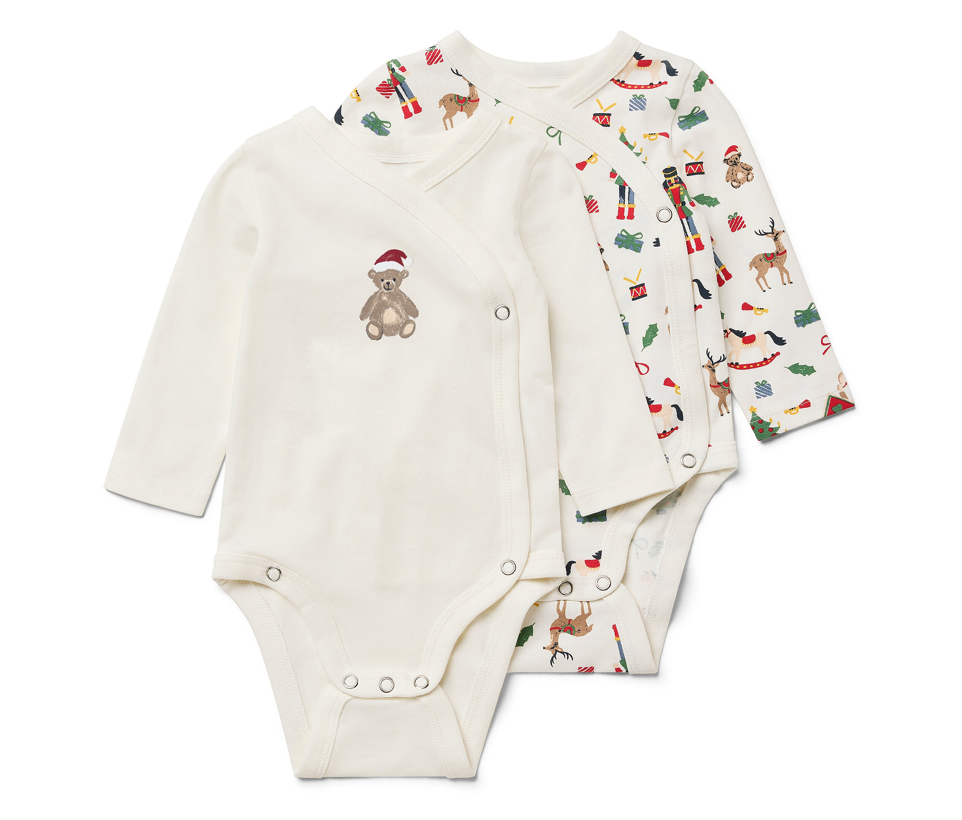 Tchibo - 2 Baby-Langarmbodys - Baby - Gr. 98/104 - creme
