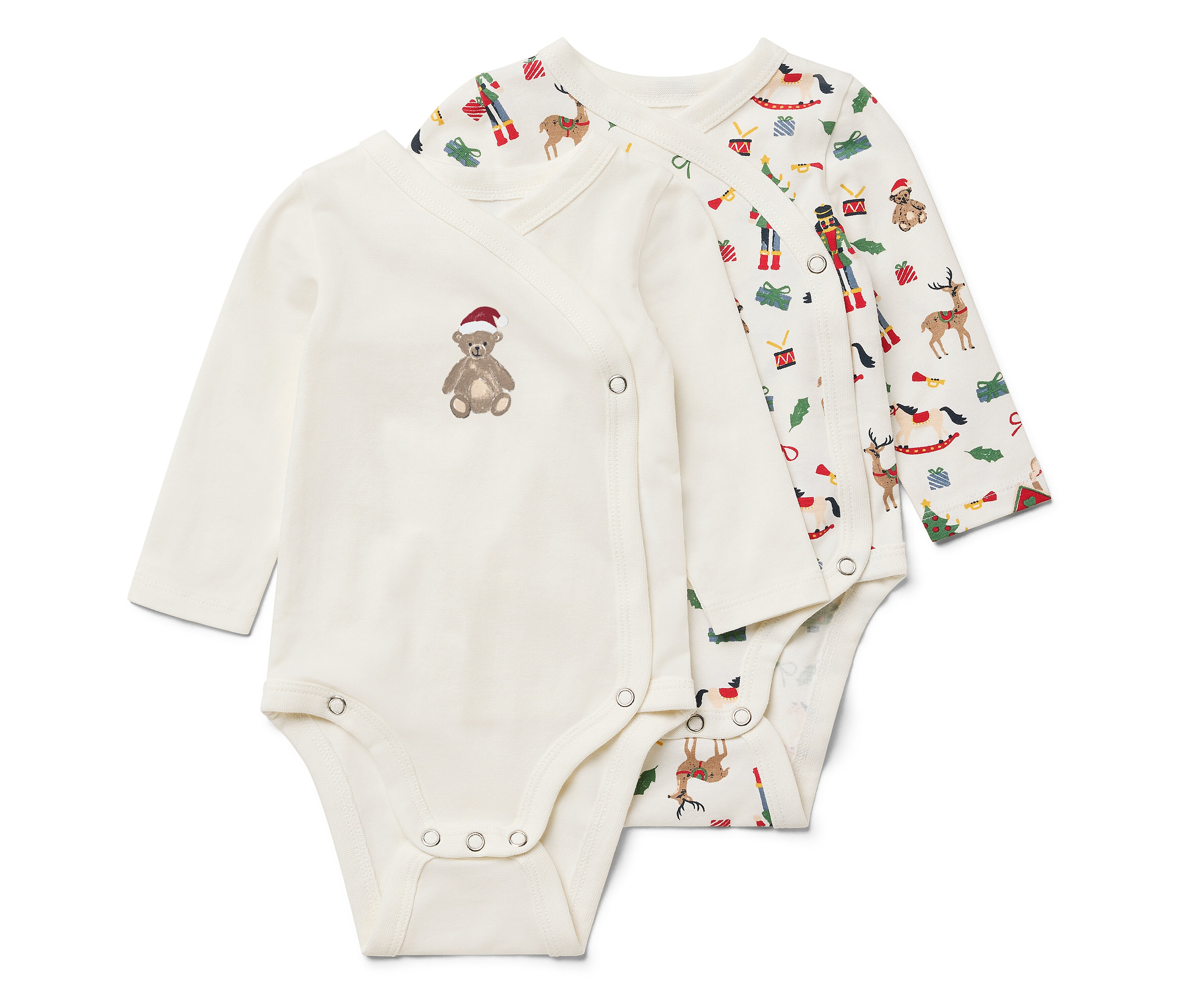 Tchibo - 2 Baby-Langarmbodys - Baby - Gr. 74/80 - creme