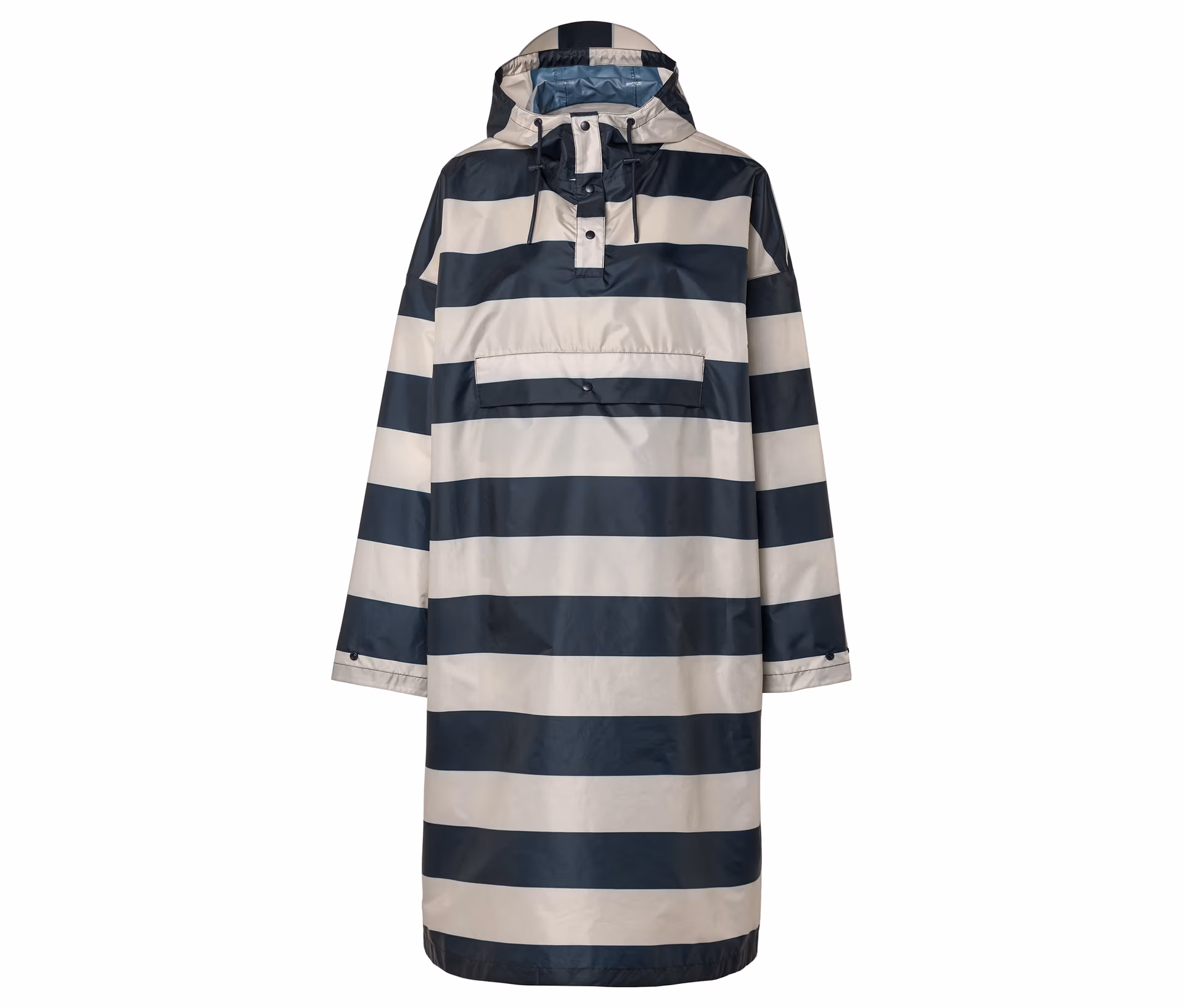 Tchibo - Regenponcho - Damen - Gr. S/M - blau/gestreift