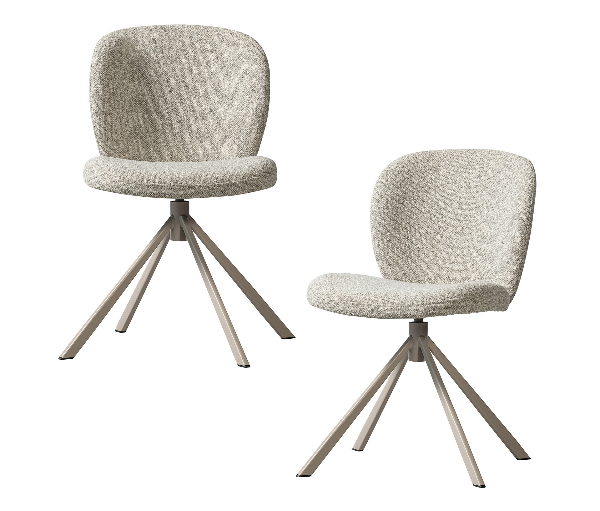 Tchibo - Woood Stühle »Femke« - 58x65x80cm - beige - Polyester / Stahl