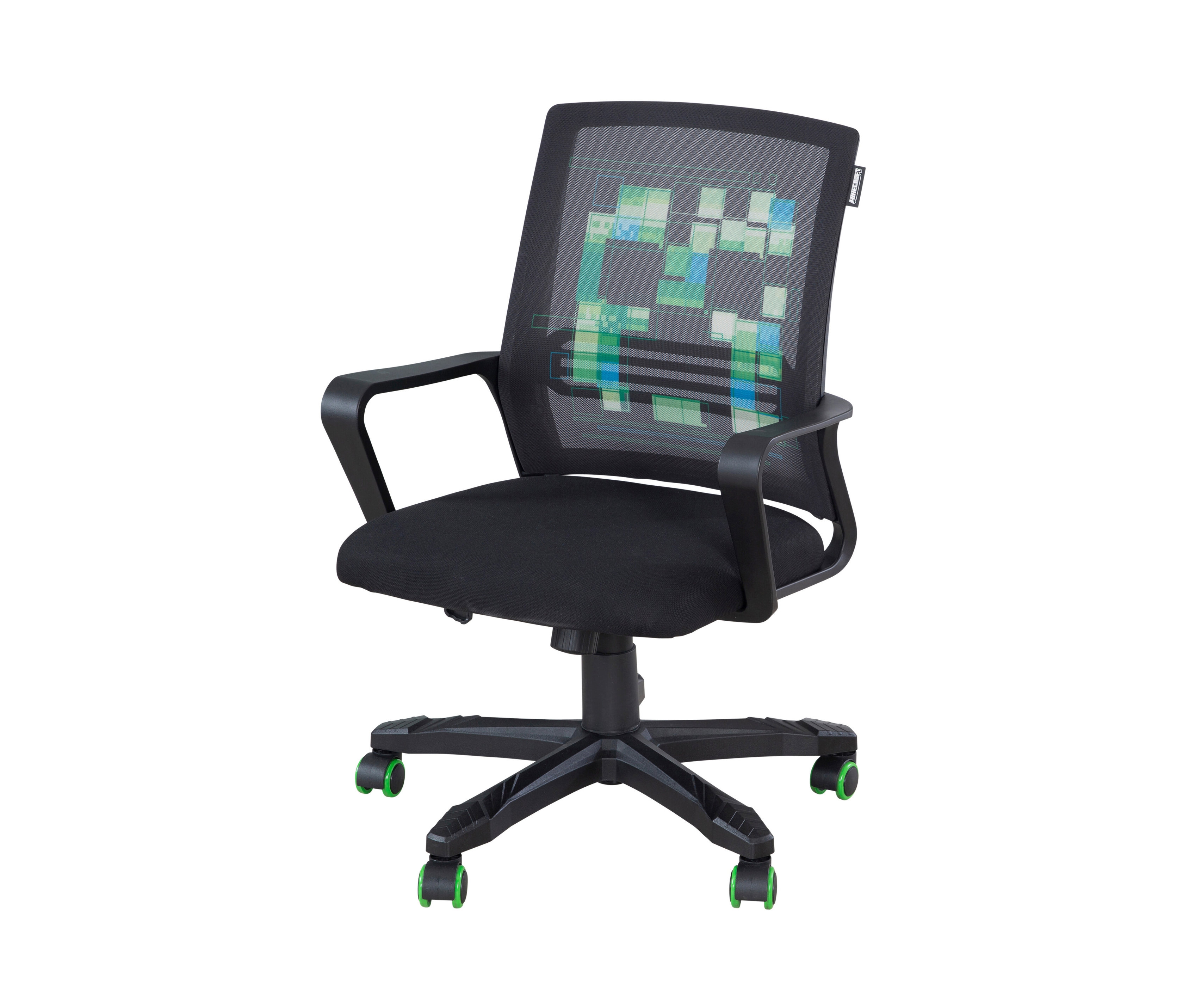 roba Minecraft Gaming-Stuhl - 63x60x92cm - schwarz - Polyester / Schaumstoff / Kunststoff