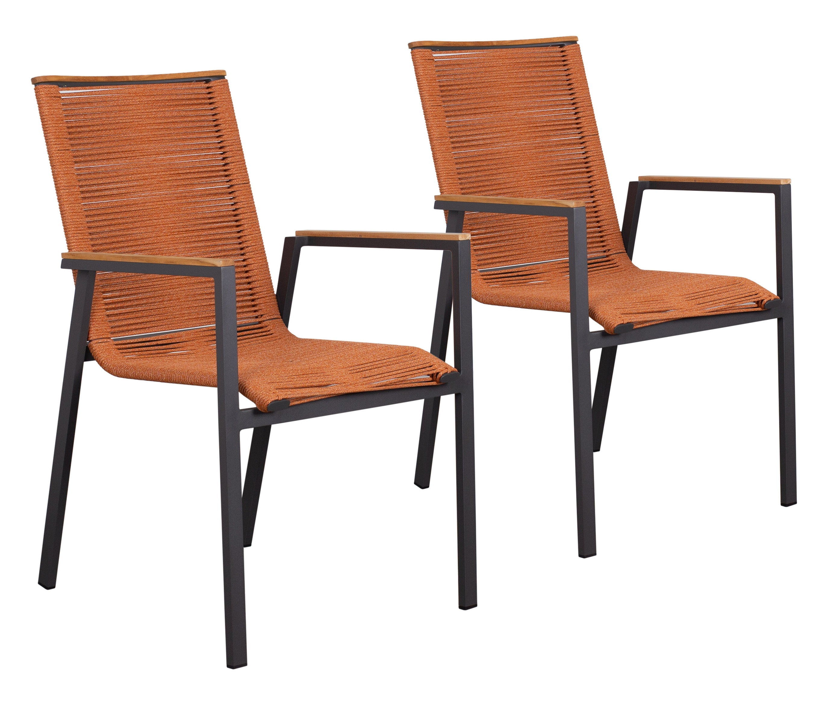 deVries Gartenstühle - 55x66x87cm - anthrazit -