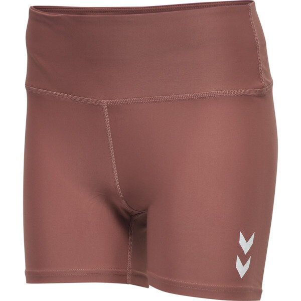 Hummel hmlTE TOLA HW TIGHT SHORTS - WITHERED ROSE - S