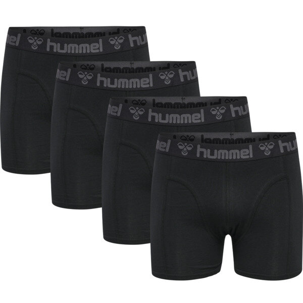 Hummel hmlMARSTON 4-PACK BOXERS BLACK/BLACK 3XL
