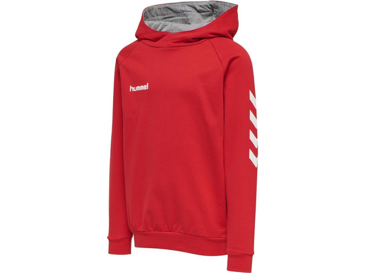 HMLGO KIDS COTTON HOODIE - TRUE RED - 116