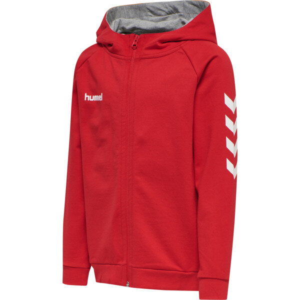 Hummel HMLGO KIDS COTTON ZIP HOODIE - TRUE RED - 164