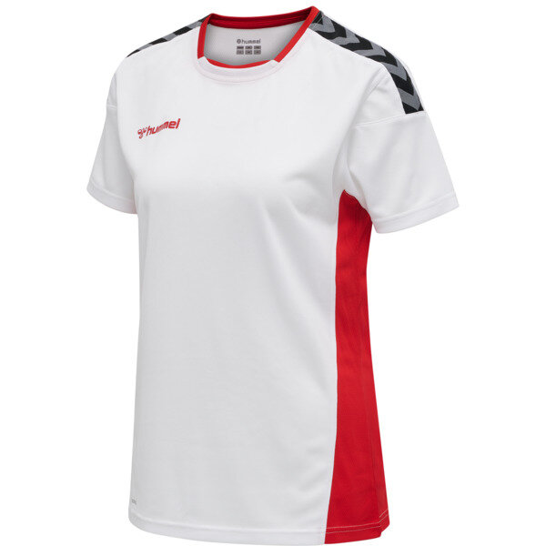Hummel hmlAUTHENTIC POLY JERSEY WOMAN S/S - WHITE/TRUE RED - XS