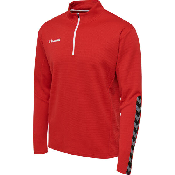 Hummel hmlAUTHENTIC HALF ZIP SWEATSHIRT - TRUE RED - 2XL