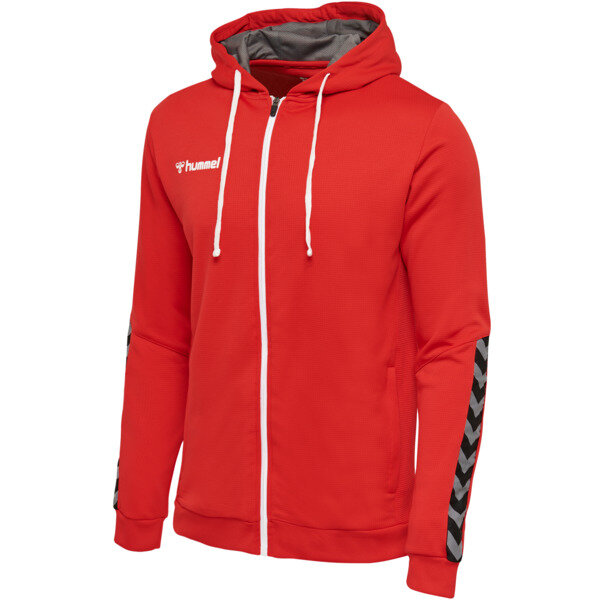 Hummel hmlAUTHENTIC POLY ZIP HOODIE - TRUE RED - S