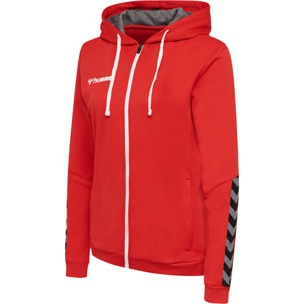 Hummel hmlAUTHENTIC POLY ZIP HOODIE WOMAN - TRUE RED - XS