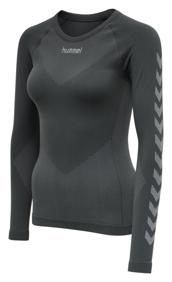 HUMMEL FIRST SEAMLESS JERSEY L/S WOMAN DARK GREY/LIGHT GREY M-L