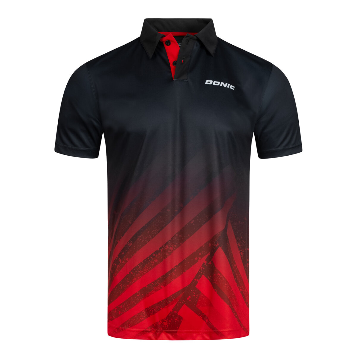 Donic Poloshirt Flow schwarz-rot XL