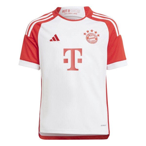 adidas FC Bayern Home Jersey Kinder Saison 2023/2024 weiß/rot 152