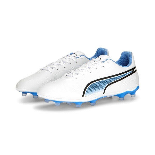 Puma King Match FG/AG Fussballschuhe weiß-blau-schwarz 40