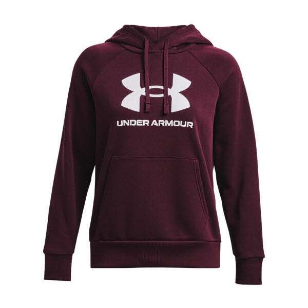 Under Armour UA Rival Fleece Big Logo Hdy-M Dunkelrot XXL