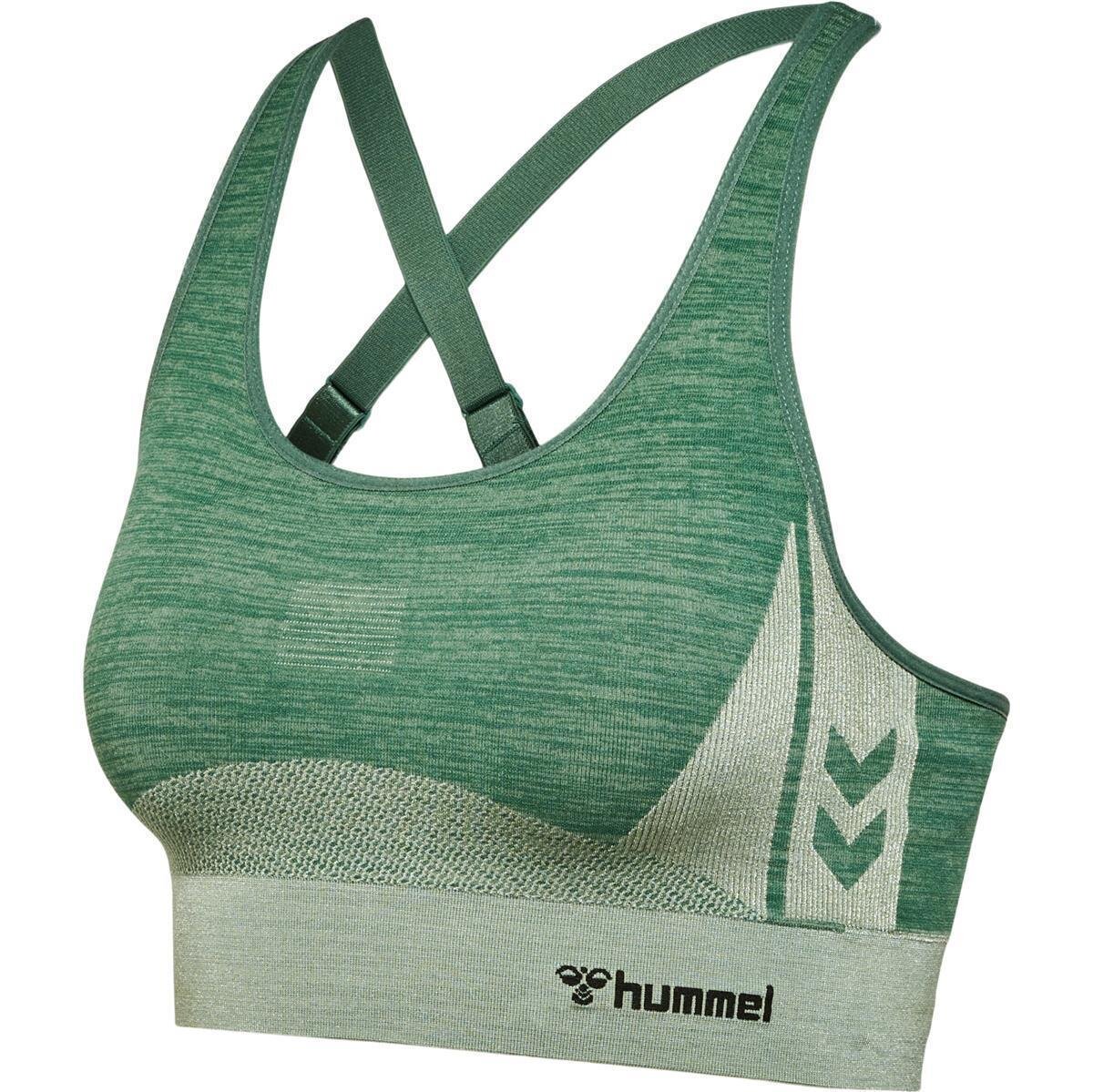Hummel hmlCLEA SEAMLESS SPORTS TOP - LAUREL WREATH/LILY PAD MELANGE - M