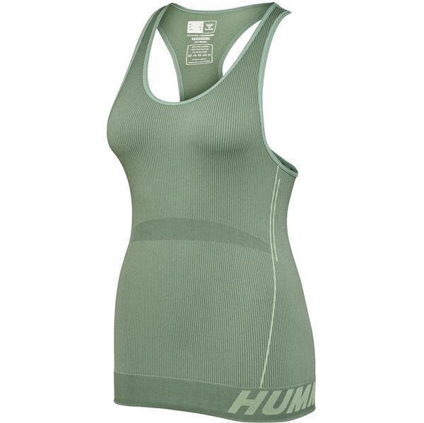 Hummel hmlTE CHRISTEL SEAMLESS TOP - LILY PAD/LAUREL WREATH MELANGE - XL