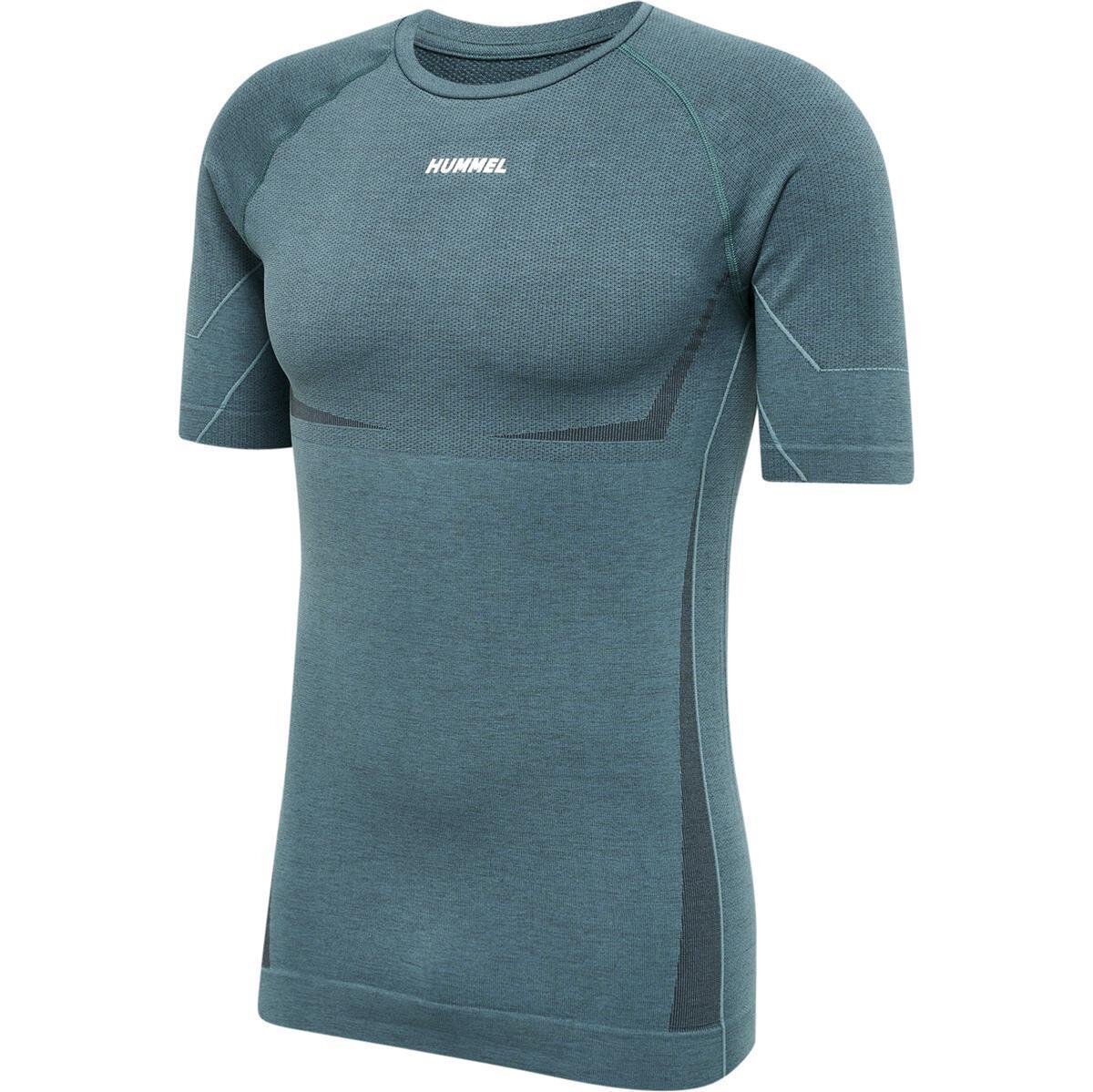 Hummel hmlTE MIKE SEAMLESS T-SHIRT - NORTH ATLANTIC/ASPHALT MELANGE - L